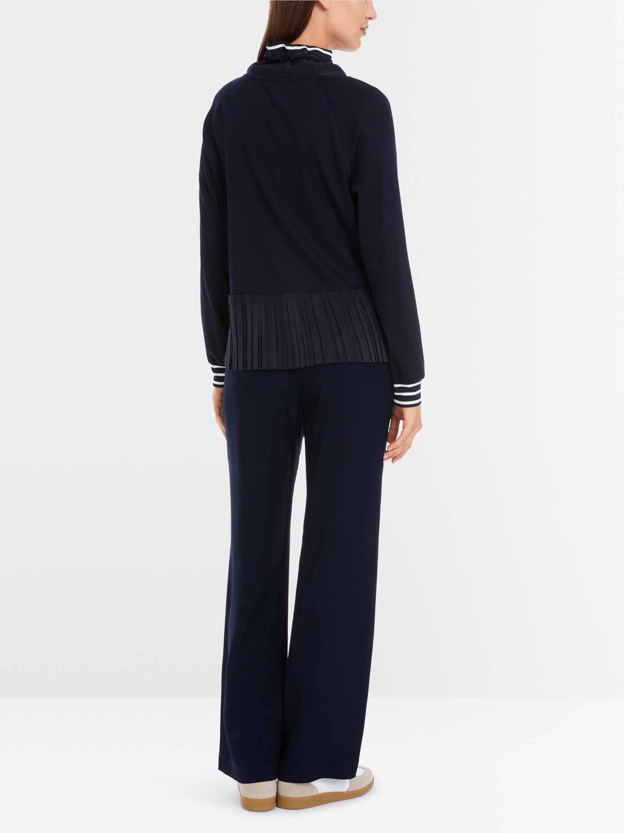 Marc-Cain Loose blouse with pleated peplum