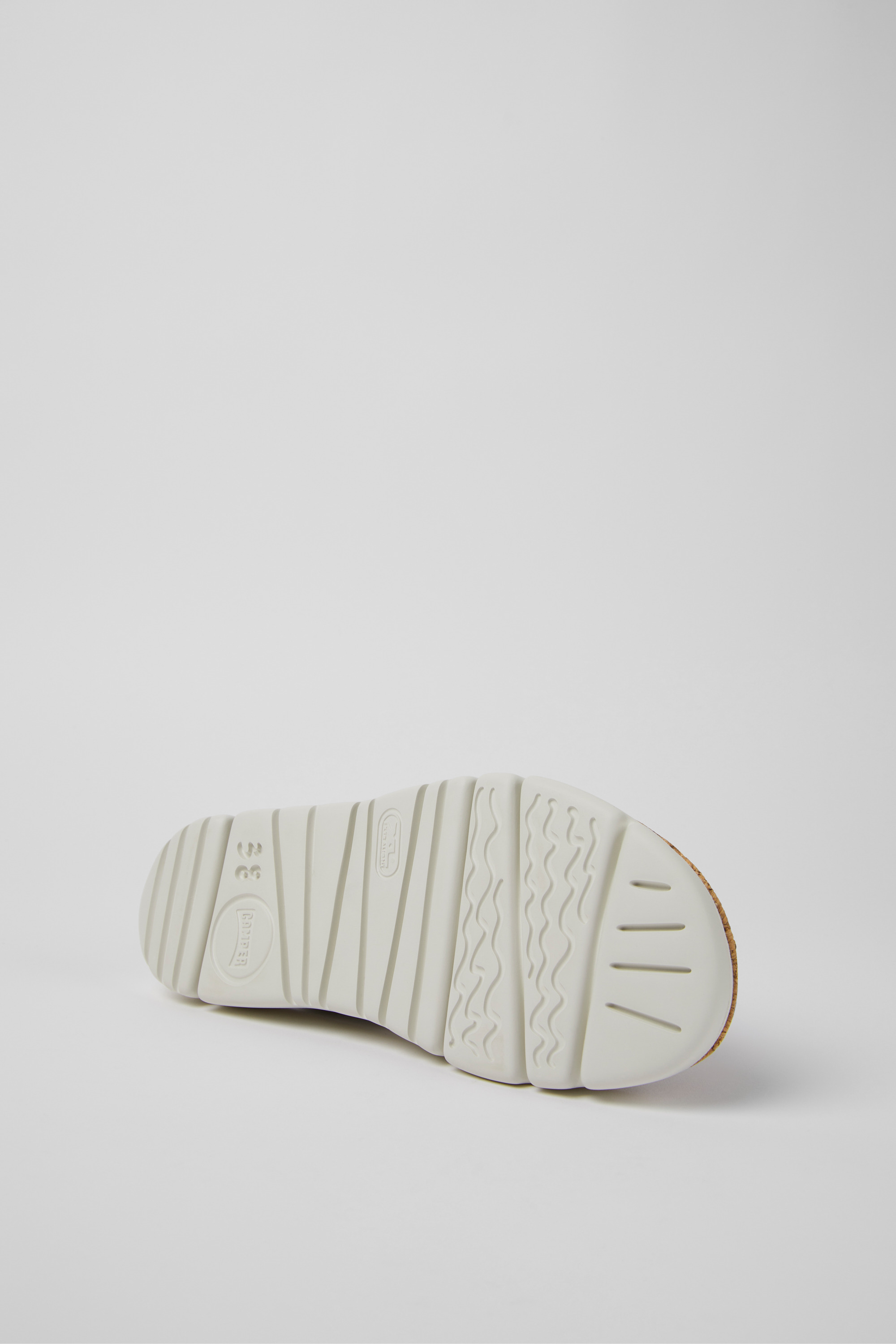 Oruga - Green textile sandals for women