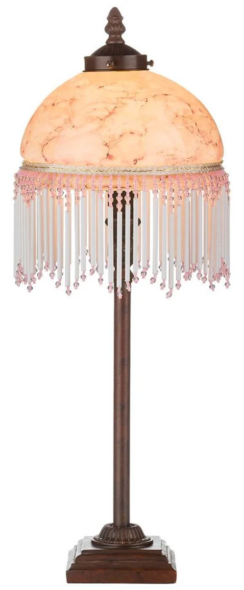 Casa Padrino lámpara de mesa estilo barroco multicolor Ø 20 x H. 53 cm - Muebles Barroco y Art Nouveau