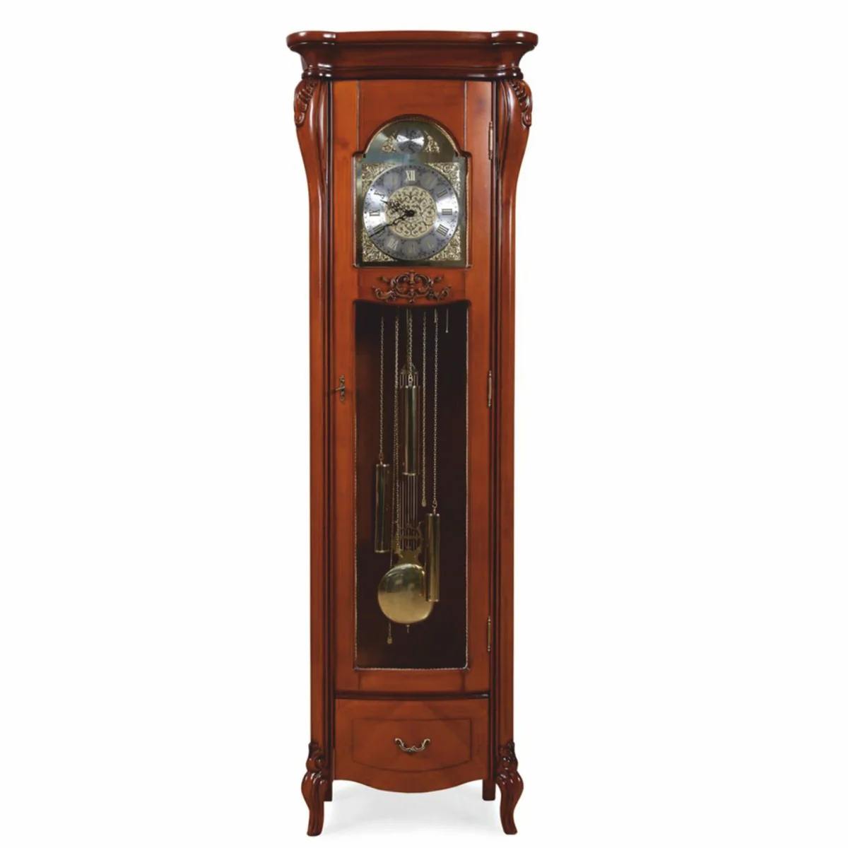 Casa Padrino reloj de abuelo / reloj de p¨¦ndulo barroco de lujo marr¨®n A. 206 cm - Muebles barrocos
