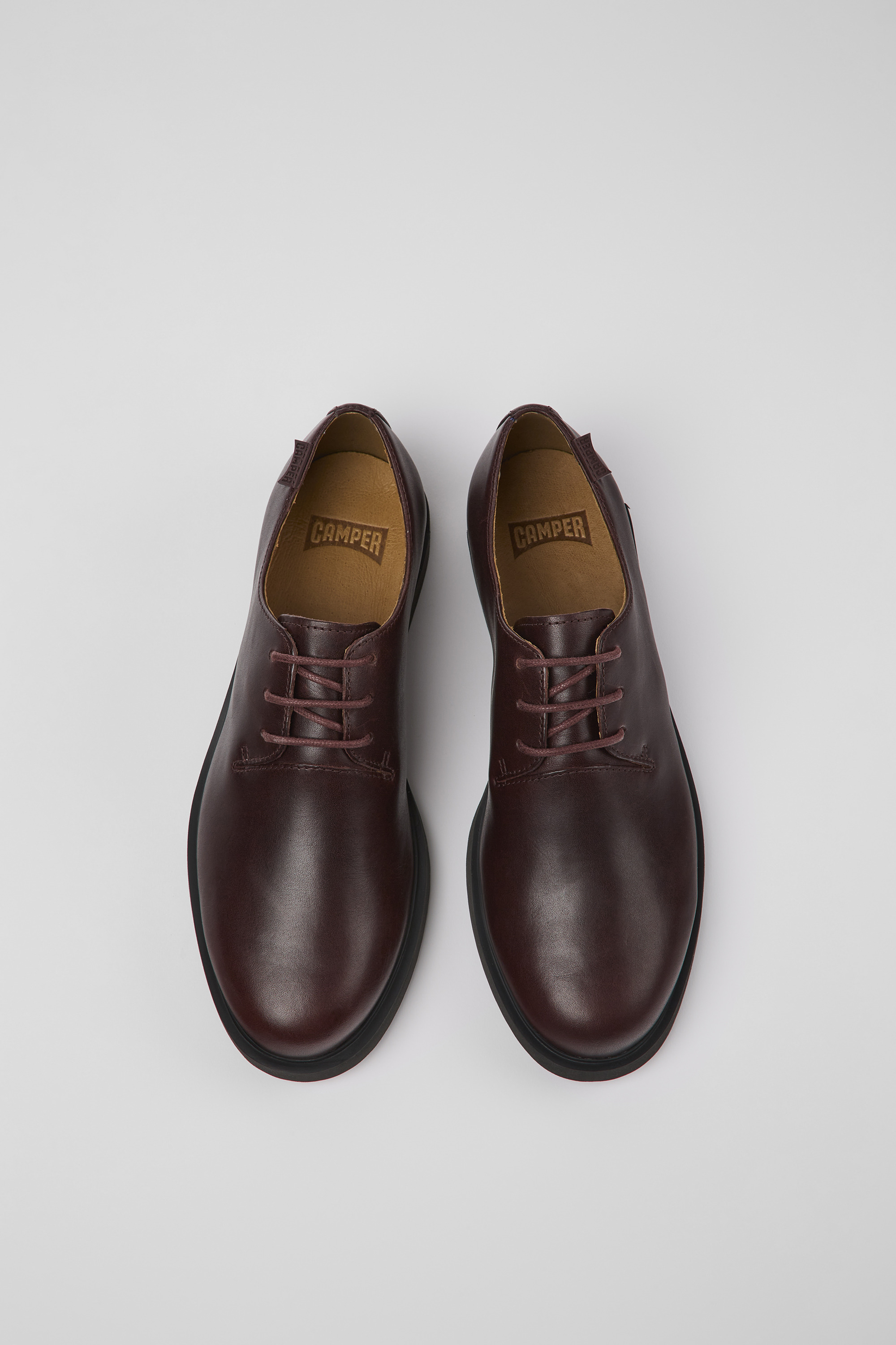 Iman - Burgundy leather shoes for women