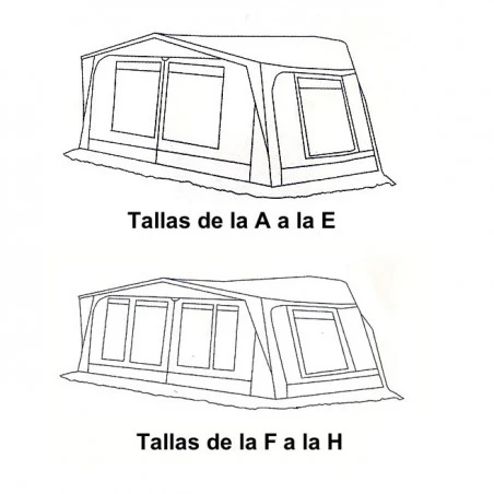 Avancé caravana Liberty PREMIER con tapas - fondo 280 cm