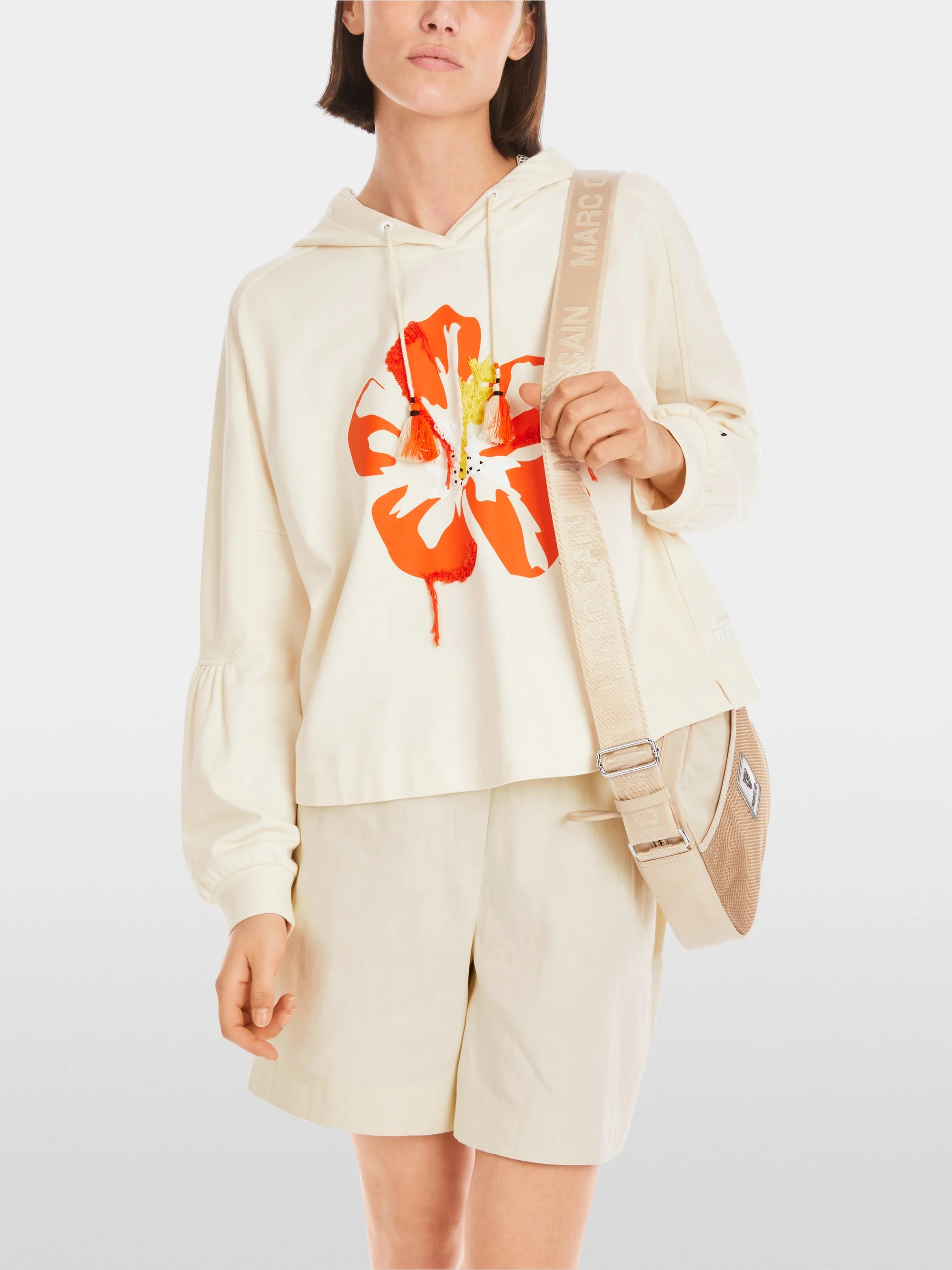 Marc-Cain Sweatshirt with 3D hibiscus print