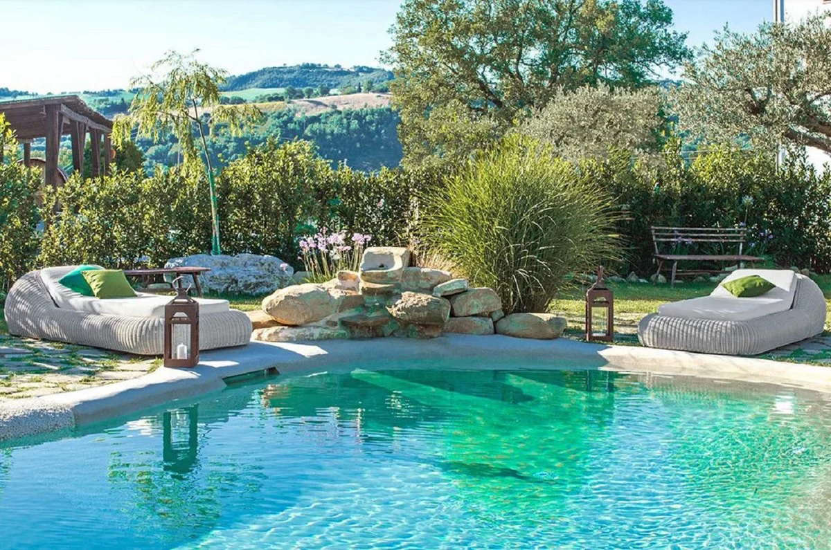 Casa Padrino tumbona de jardín de lujo blanco / blanco 238 x 100 x A. 50 cm - Tumbona resistente a la intemperie tejida a mano - Tumbona moderna - Muebles de Jardín de Hotel