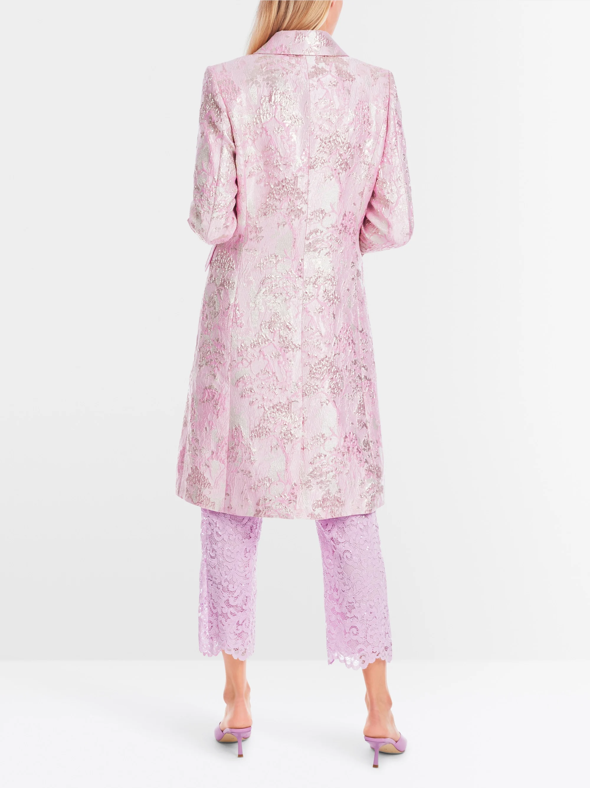 Marc-Cain Short and fitted brocade coat