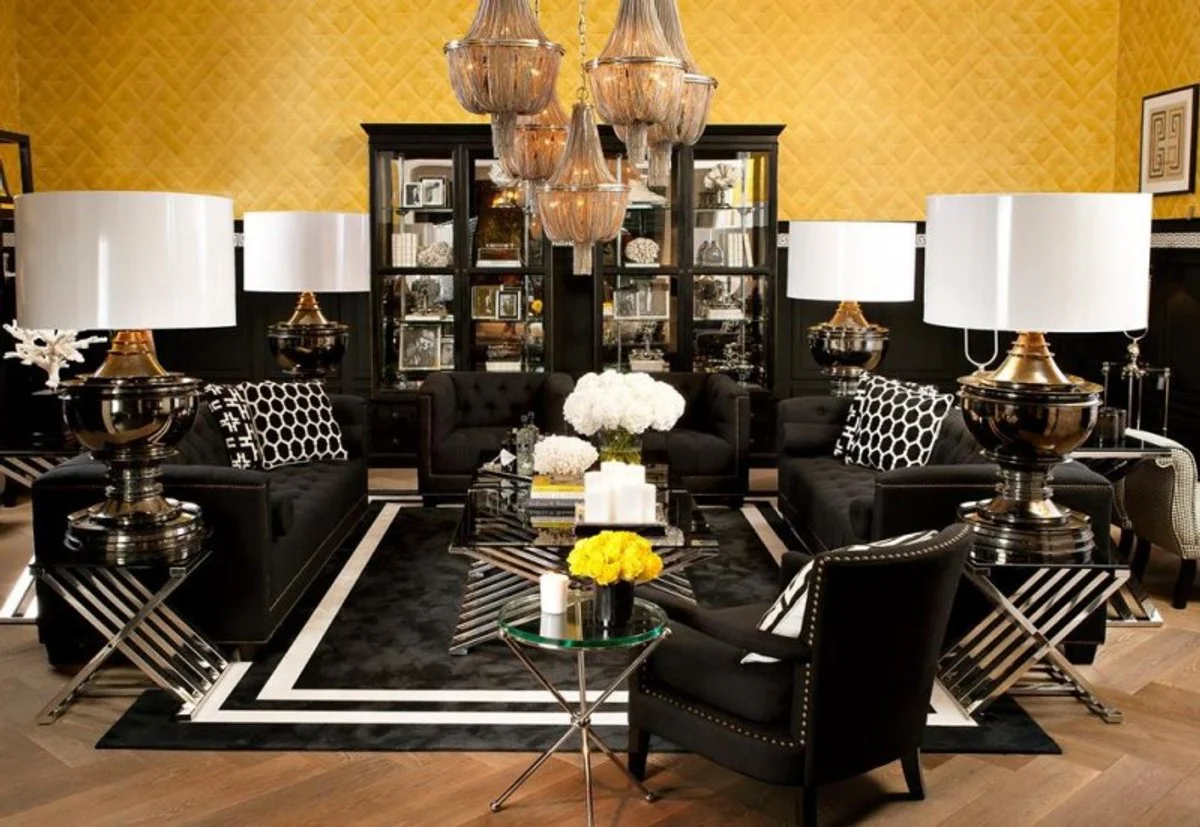 Casa Padrino luxury art deco designer side table 45 x H. 60 cm - Luxury Quality