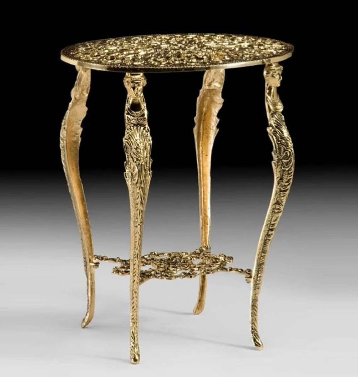 Casa Padrino mesa auxiliar barroco de lujo de bronce oro A. 55 cm - Muebles Barrocos