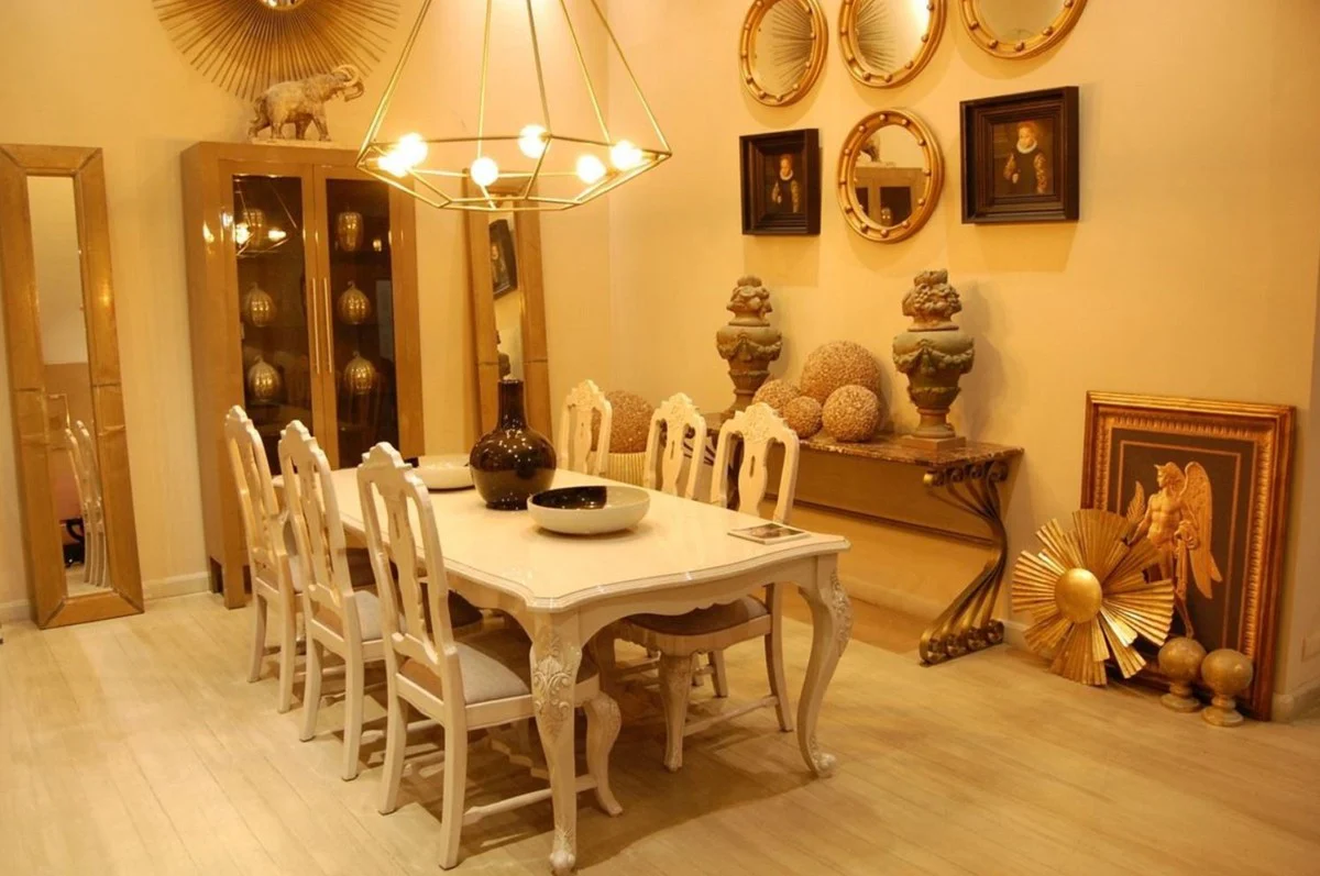 Casa Padrino consola Art Nouveau de lujo lat¨®n / gris 200 x 60 x A. 84 cm - Consola noble con tablero de m¨¢rmol y estructura de hierro forjado hecho a manol - Muebles de Jard¨ªn de Patio de Sala de Estar