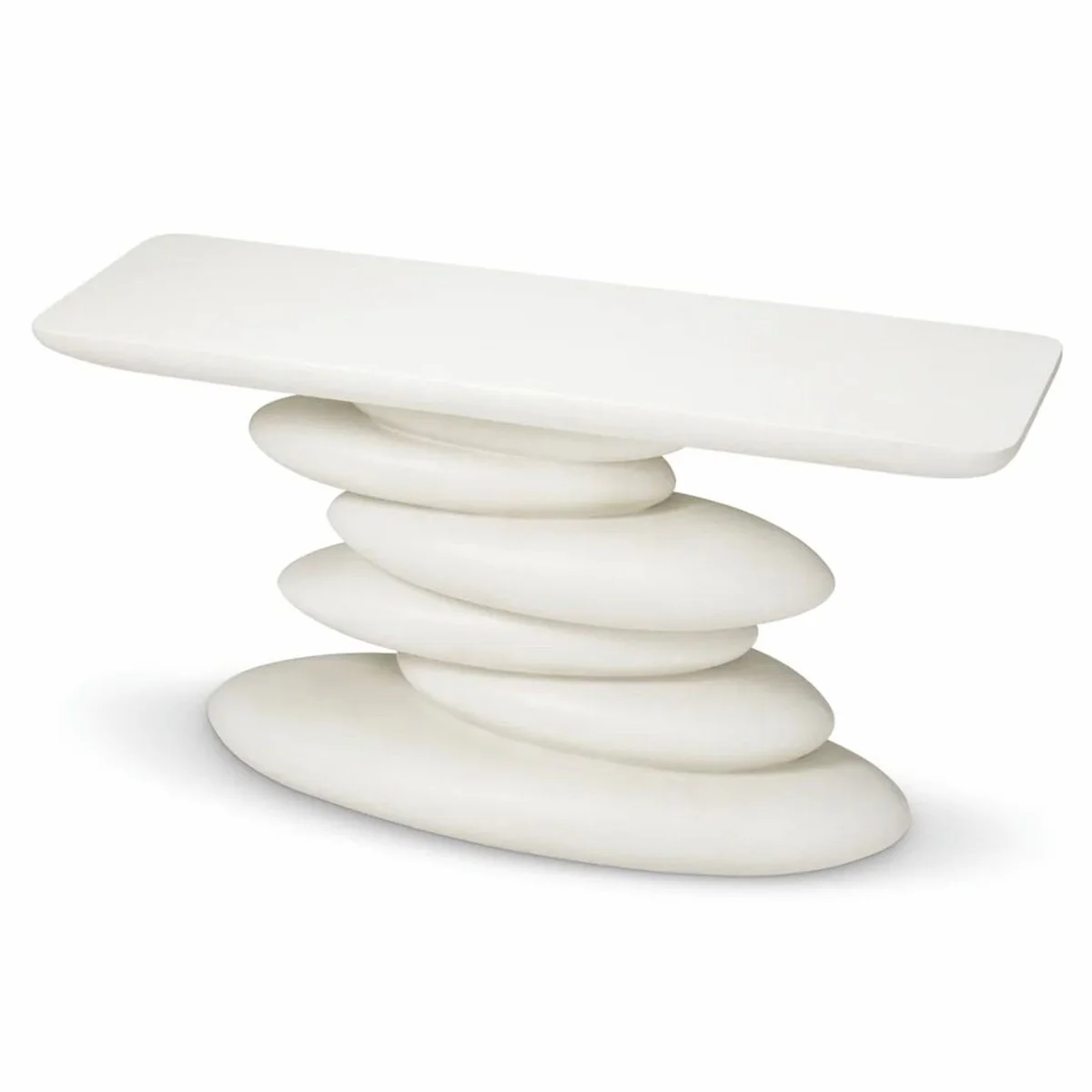 Casa Padrino consola de lujo de hormig¨®n con fibra de vidrio blanco 140 cm - Muebles de lujo para hoteles