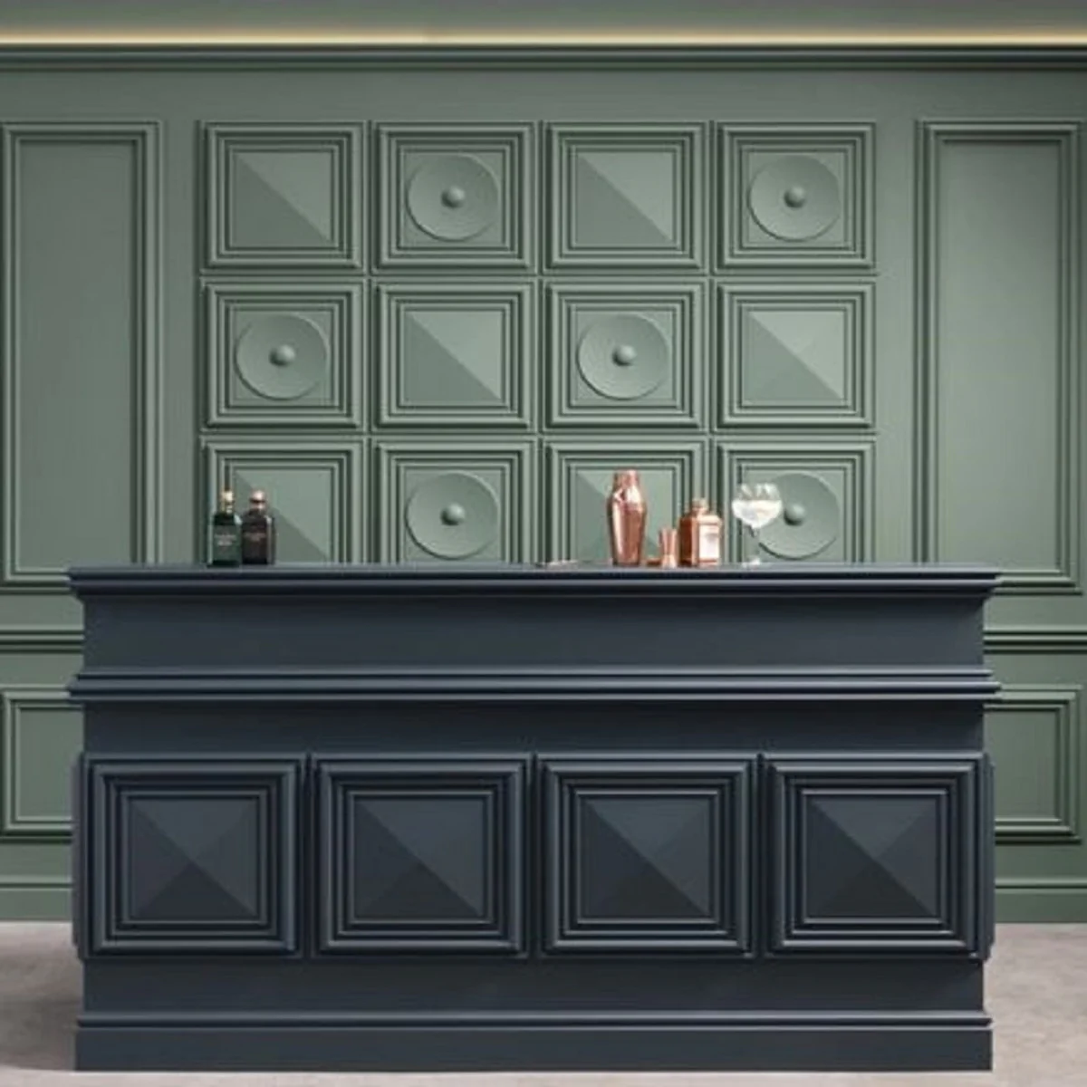 Casa Padrino panel 3D blanco 33,3 x 2,6 x A. 33,3 cm - Panel de pared - Panel de techo - Decoraci¨®n de Pared en Estilo Barroco