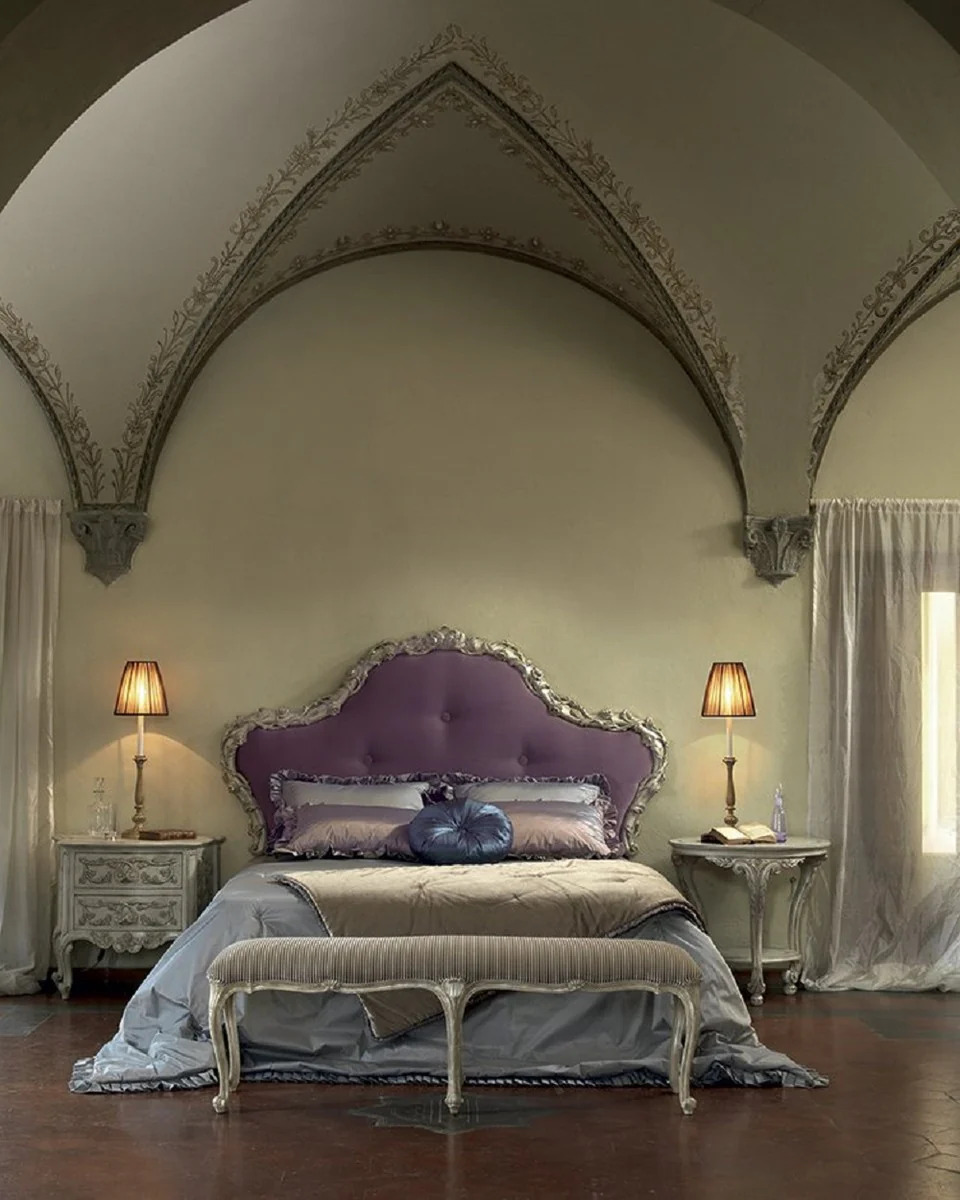 Casa Padrino mesa auxiliar barroco de lujo de 3 patas gris antiguo