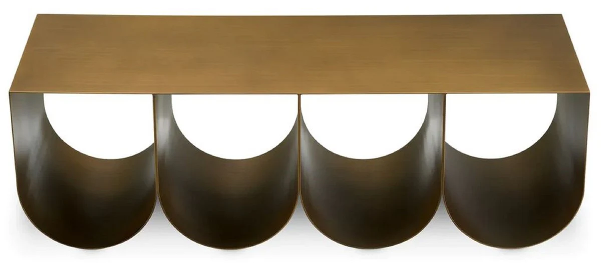 Casa Padrino mesa de centro de lujo lat¨®n 120 x 40 x A. 38 cm - Mesa de sal¨®n rectangular de metal - Muebles de sal¨®n - Muebles de hotel - Muebles de metal de lujo