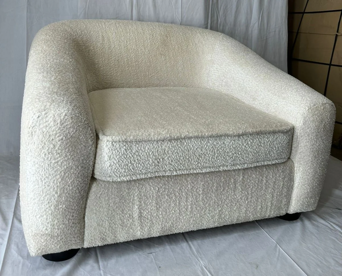 Casa Padrino sill¨®n de lujo crema / negro - Sill¨®n de sal¨®n - Muebles de sal¨®n de lujo