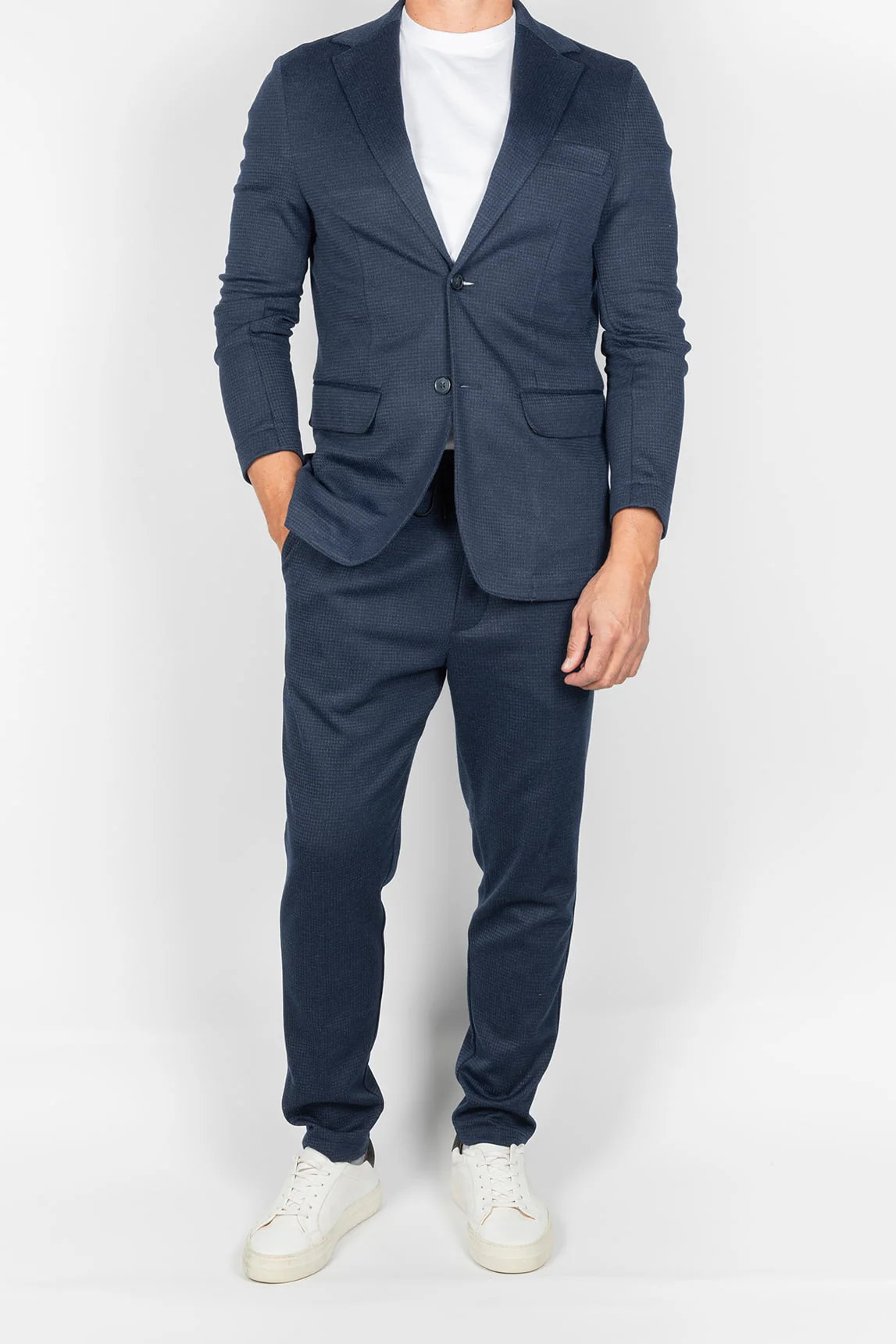 Rivera-spain Americana azul marino microtextura