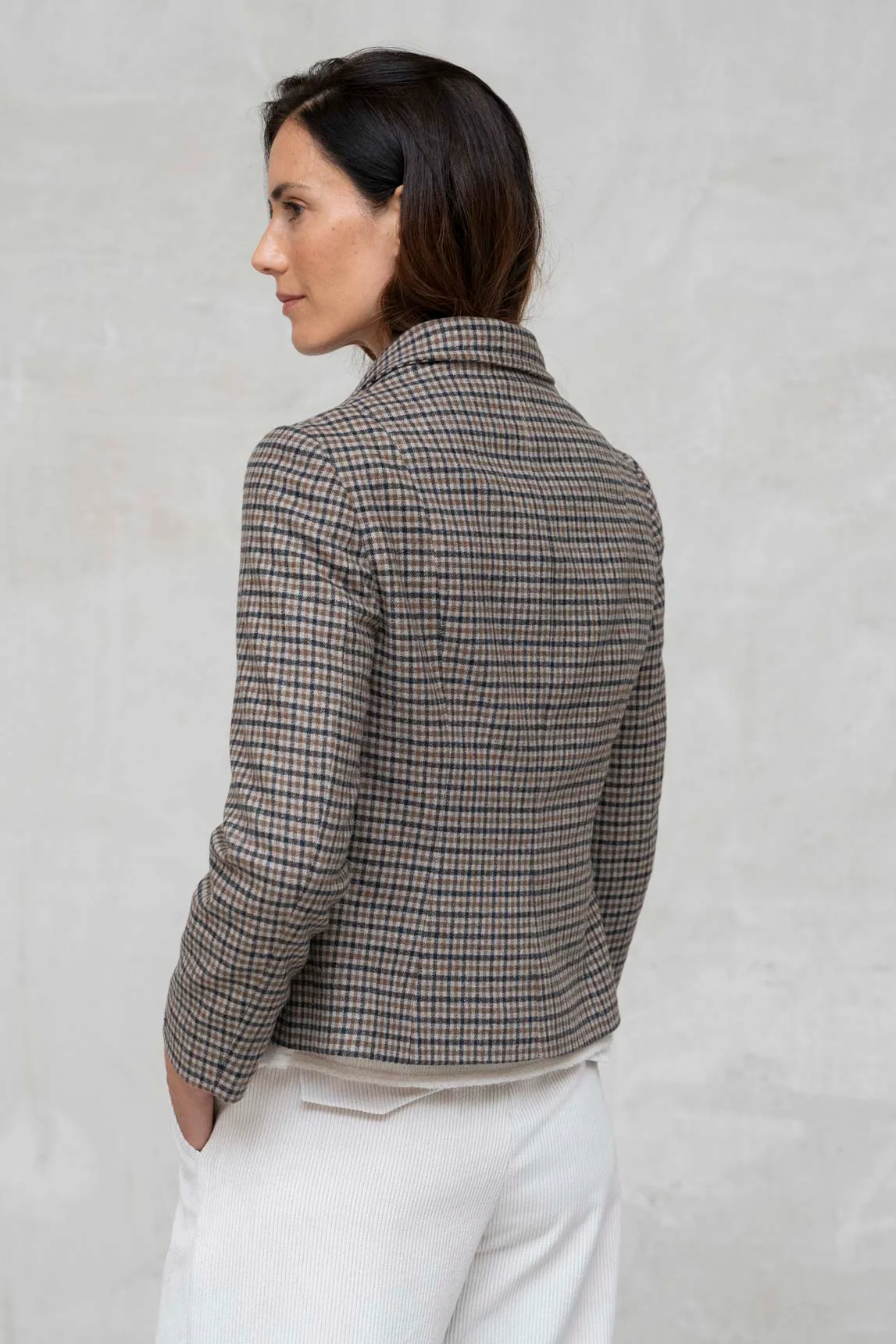 Rivera-spain Chaqueta Verona cuadros beige