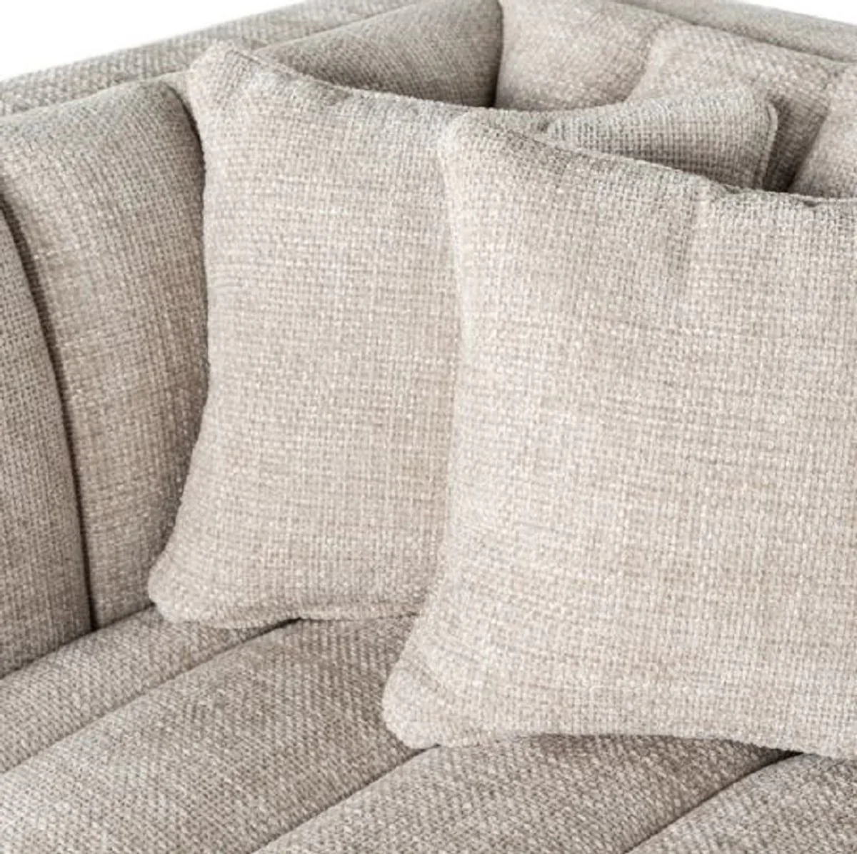 Casa Padrino sof¨¢ de terciopelo de lujo natural / negro 255 x 91 x A. 77 cm - Sof¨¢ de sal¨®n con 4 cojines - Muebles de sal¨®n - Muebles de lujo - Interior de sal¨®n - Interior de lujo