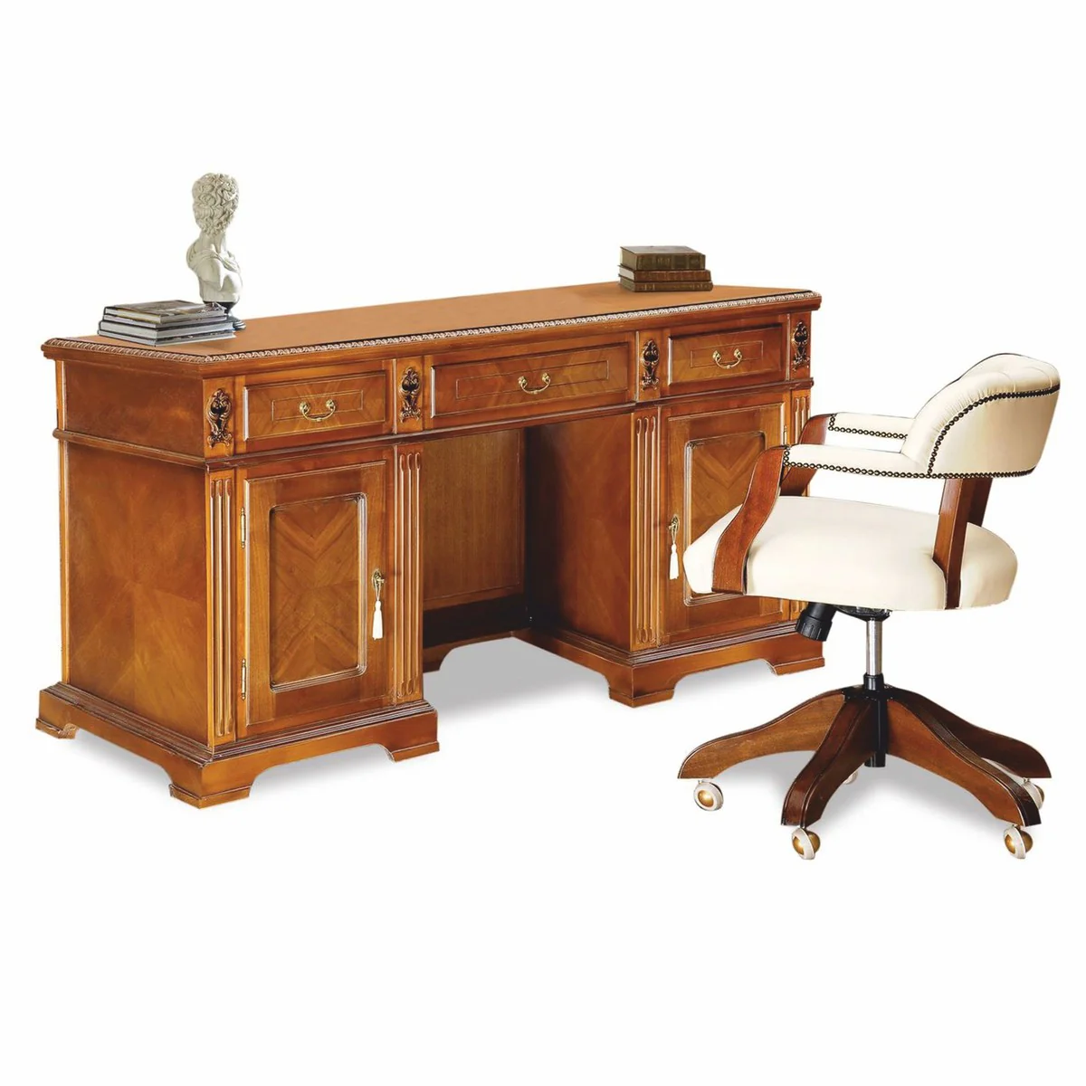 Casa Padrino escritorio barroco de lujo marr¨®n 163 cm - Muebles de oficina barroco