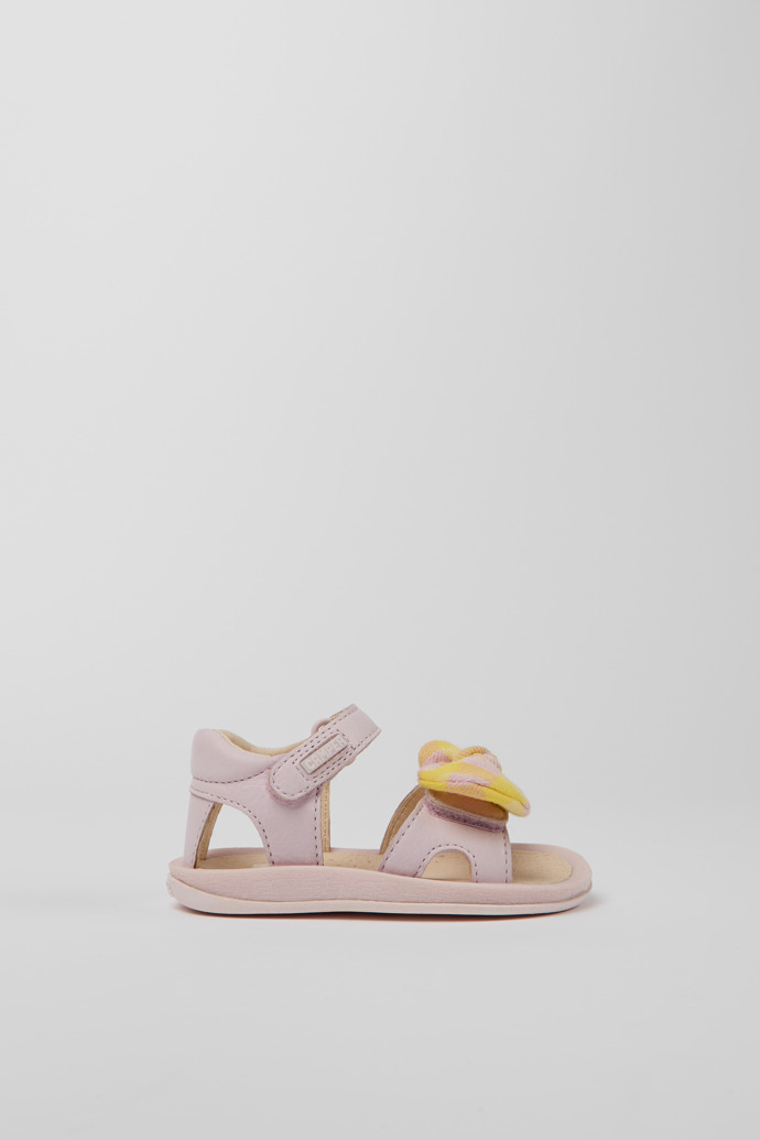 Bicho Pink and yellow sandals for kids