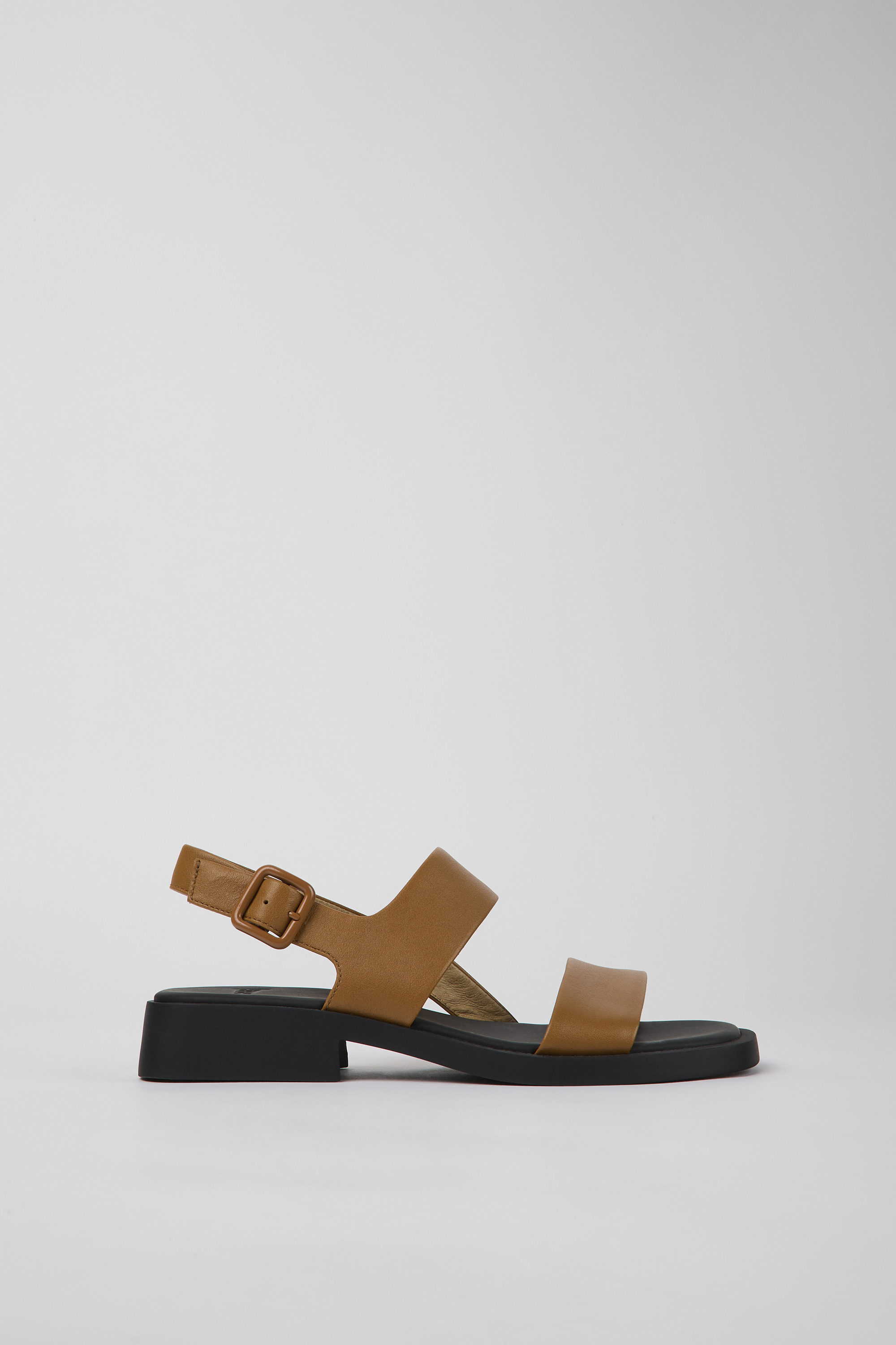 Dana - Brown leather sandals for women