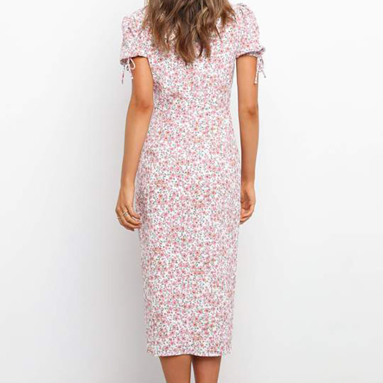 French Sexy Floral Print Dress