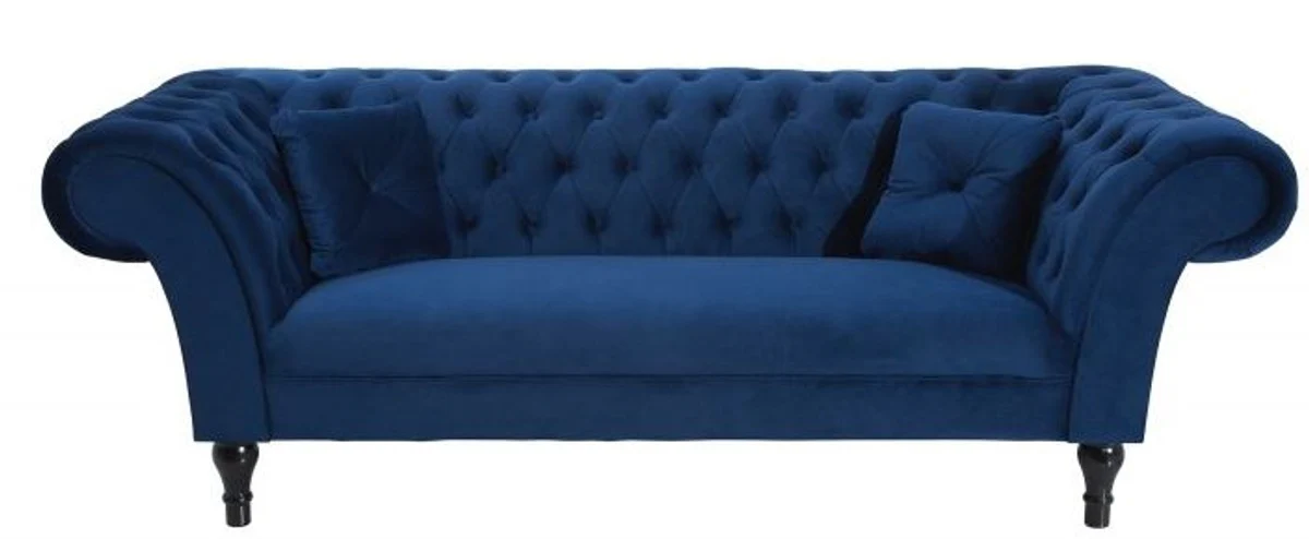 Sof¨¢ Chesterfield Casa Padrino en azul 225 x 90 x H 79 cm - Sof¨¢ Chesterfield de dise?o