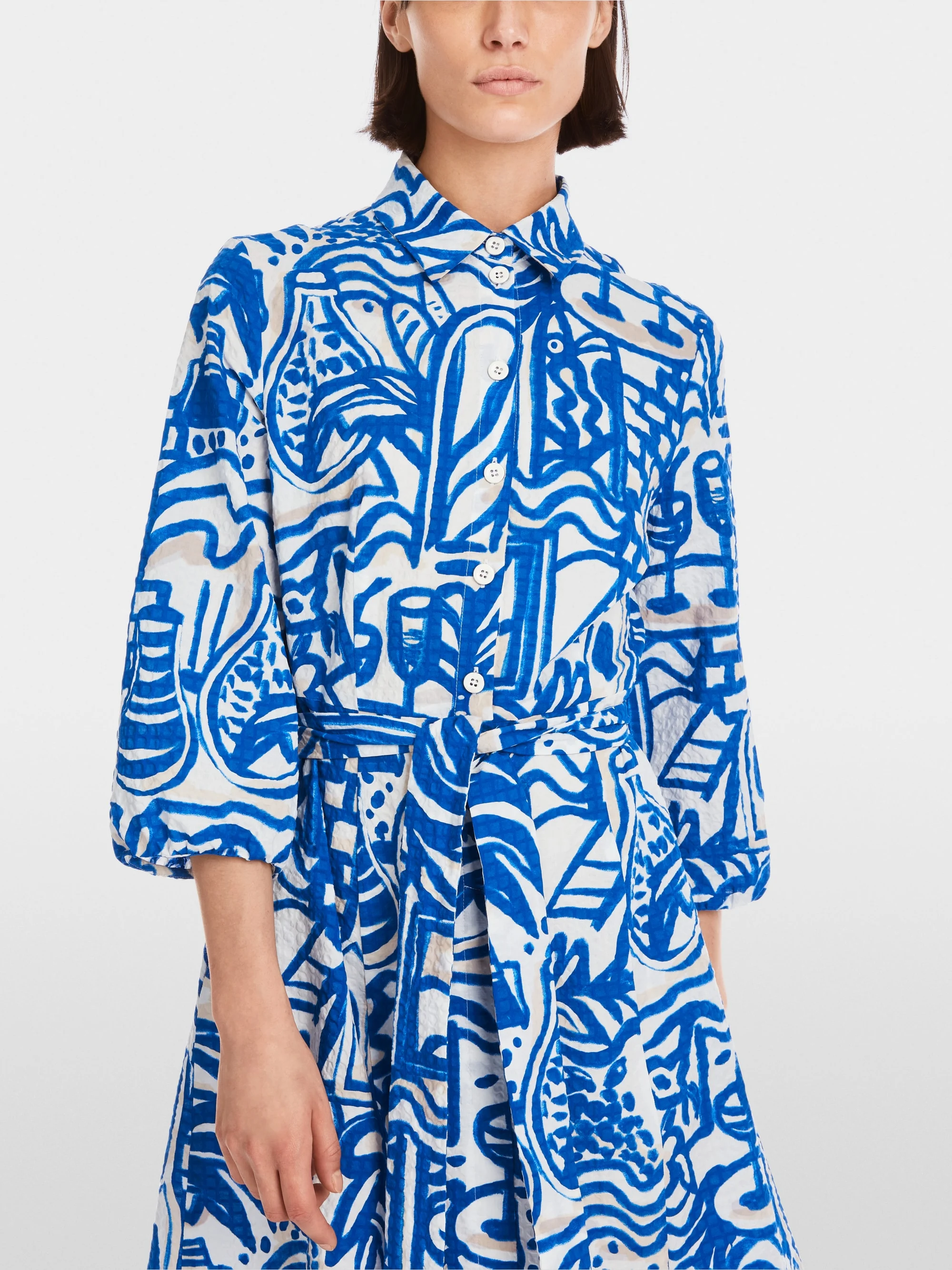 Marc-Cain Shirt dress with painting print