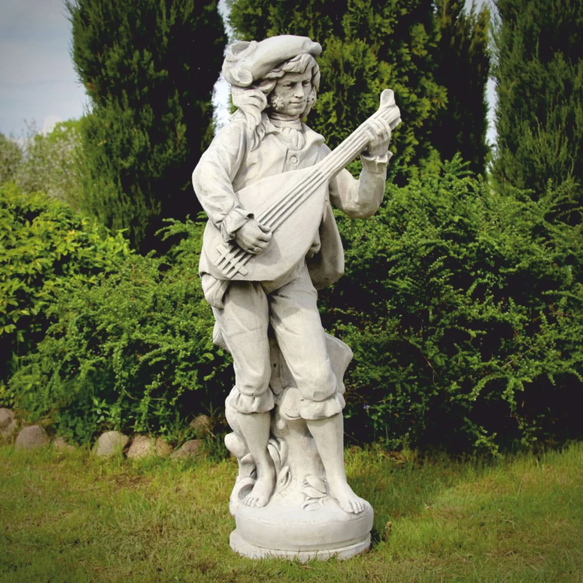 Casa Padrino escultura decorativa de piedra para jard¨ªn Art Nouveau hombre gris A. 185 cm