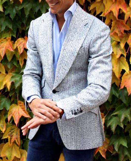 Daily Lapel Collar Pockets Design Single Breasted Blazer