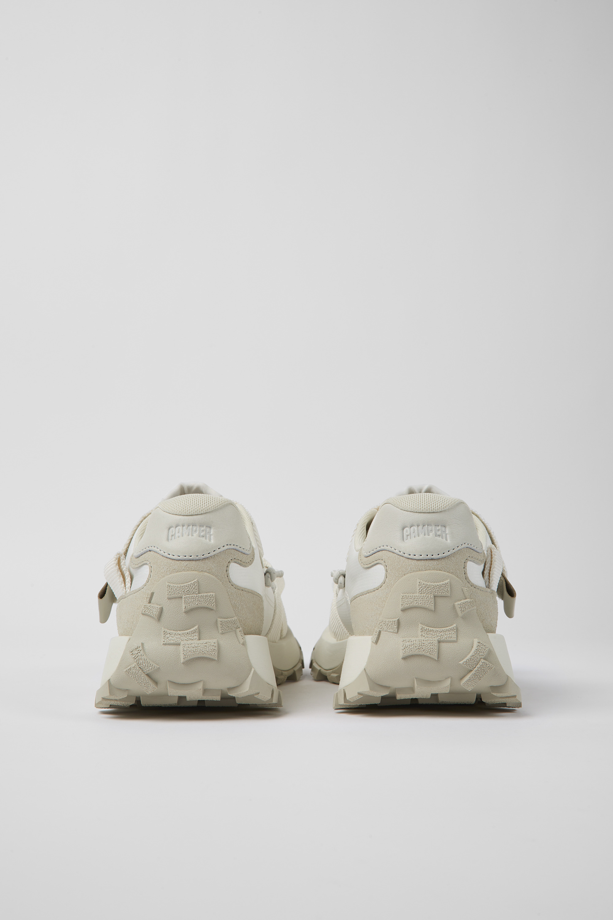 Drift Trail - White textile and nubuck sneakers for men