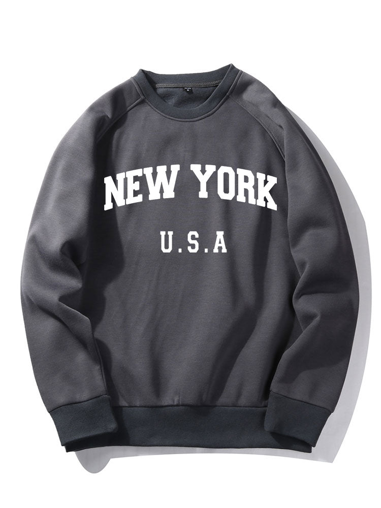 New York Letter Print Sweatshirt