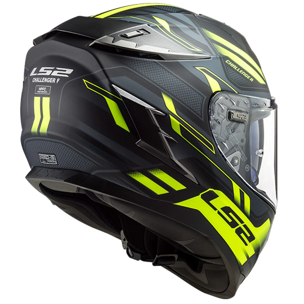 CASCO LS2 FF327 CHALLENGER SPIN - AZUL / AMARILLO