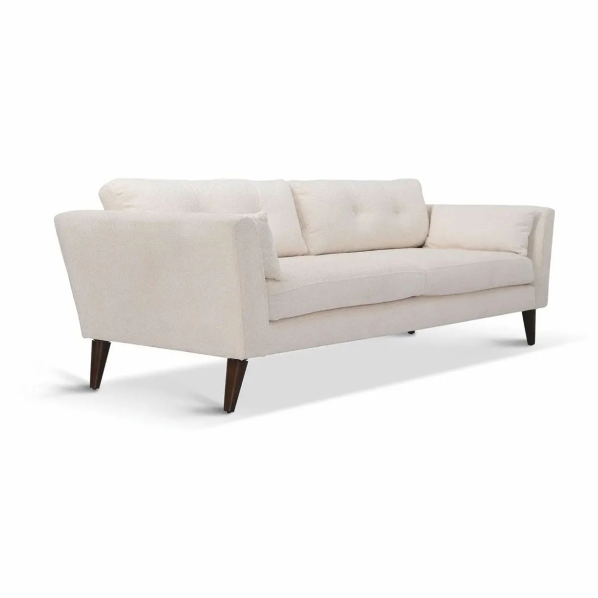 Casa Padrino sof¨¢ de sal¨®n de lujo crema / marr¨®n oscuro 220 cm - Muebles de sal¨®n
