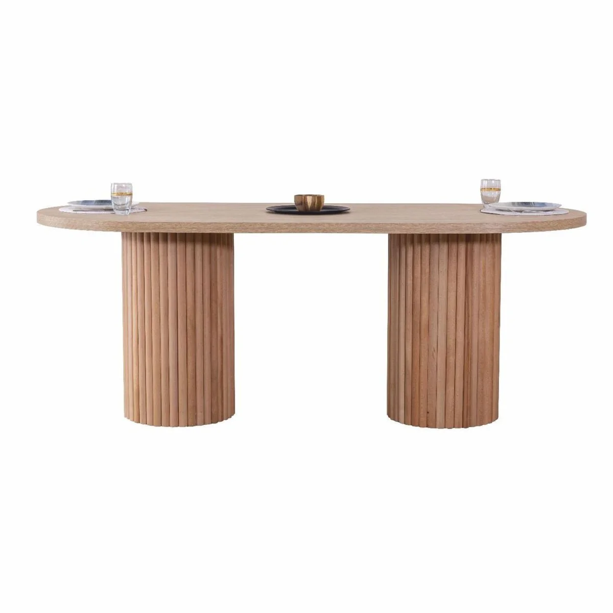 Casa Padrino Mesa de Comedor de Lujo Natural 180 cm - Muebles de Comedor