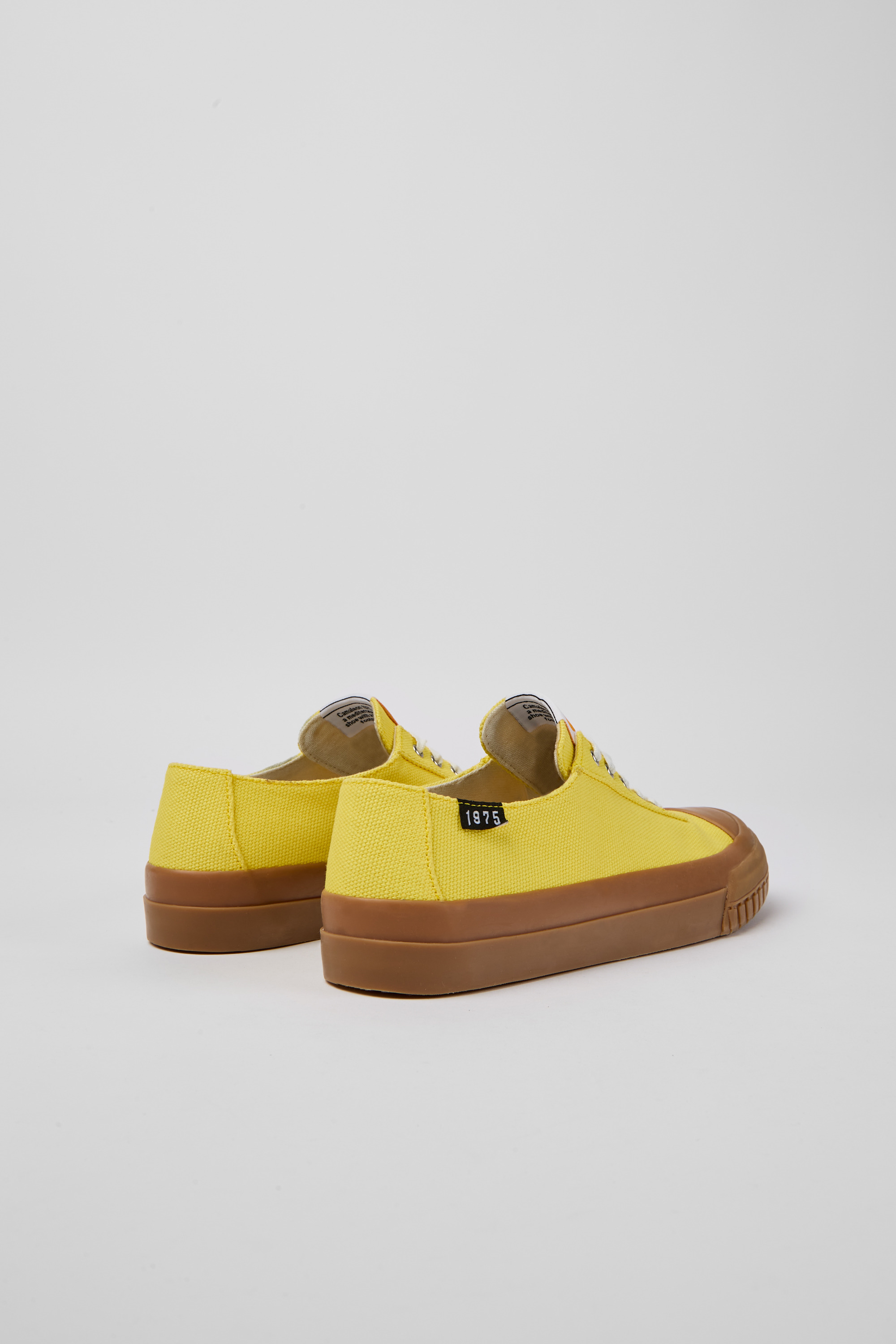 Camaleon - Yellow recycled cotton sneakers for women