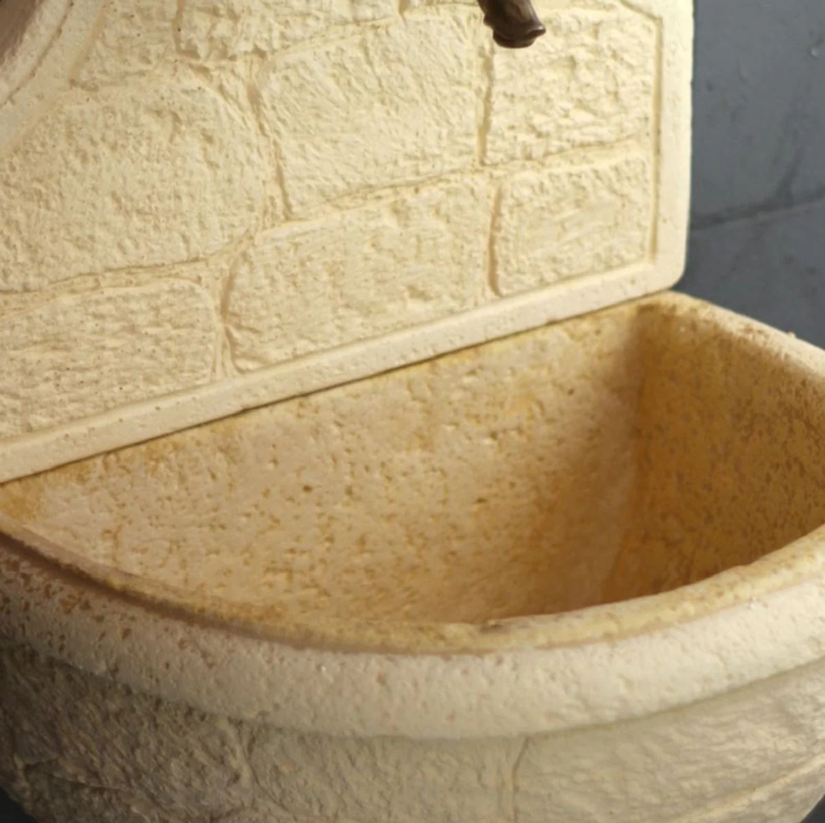 Casa Padrino fuente de pared Art Nouveau arena / lat¨®n antiguo A. 122 cm