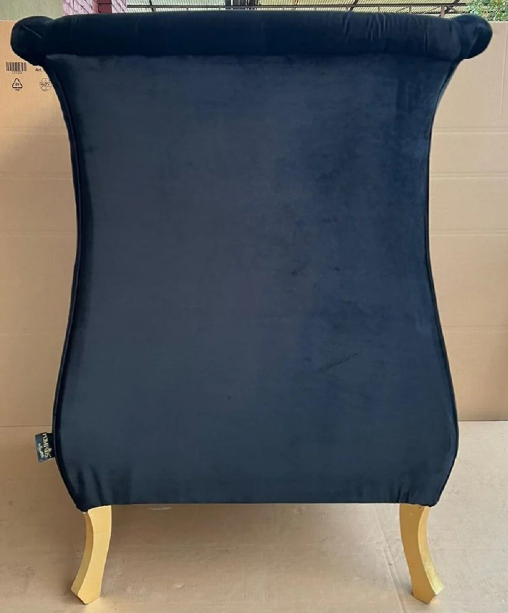 Extravagante sill¨®n de dise?o pomp??s by Casa Padrino de lujo de Harald Gl??ckler negro / oro - Sill¨®n barroco - Noble y magn¨ªfico