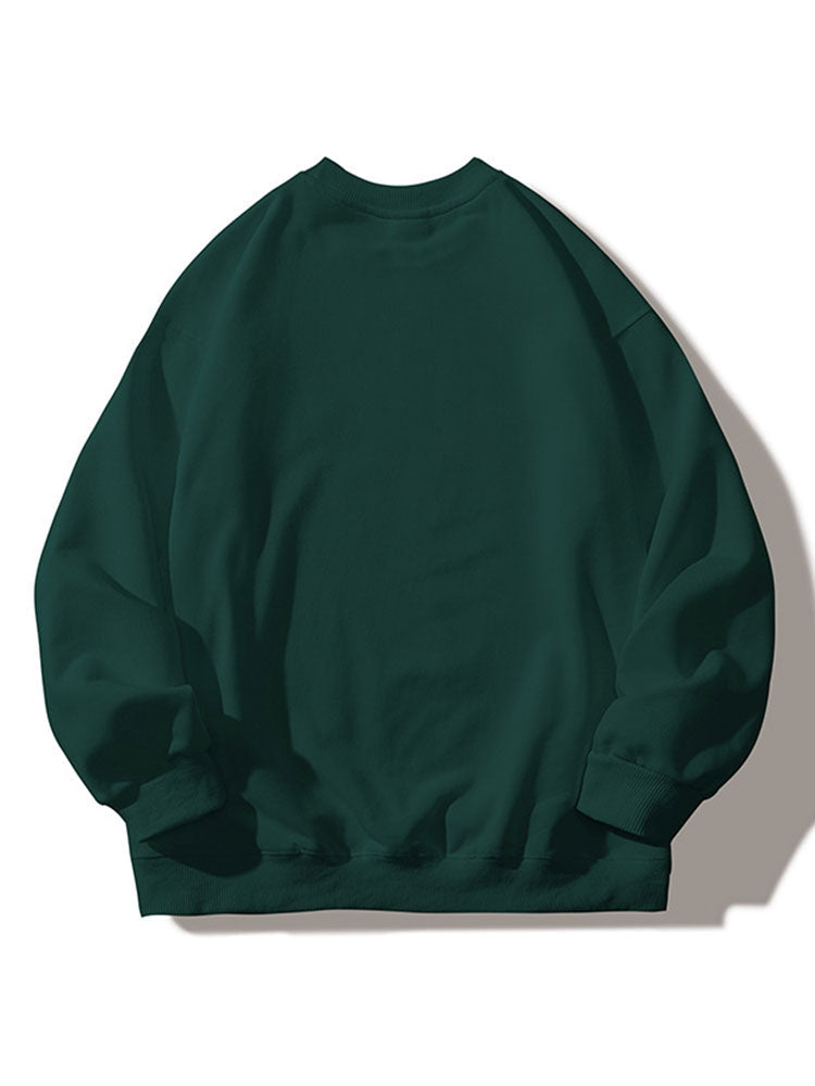 Cartoon Dinosaur Print Crew Neck Relaxed Sweatshirt