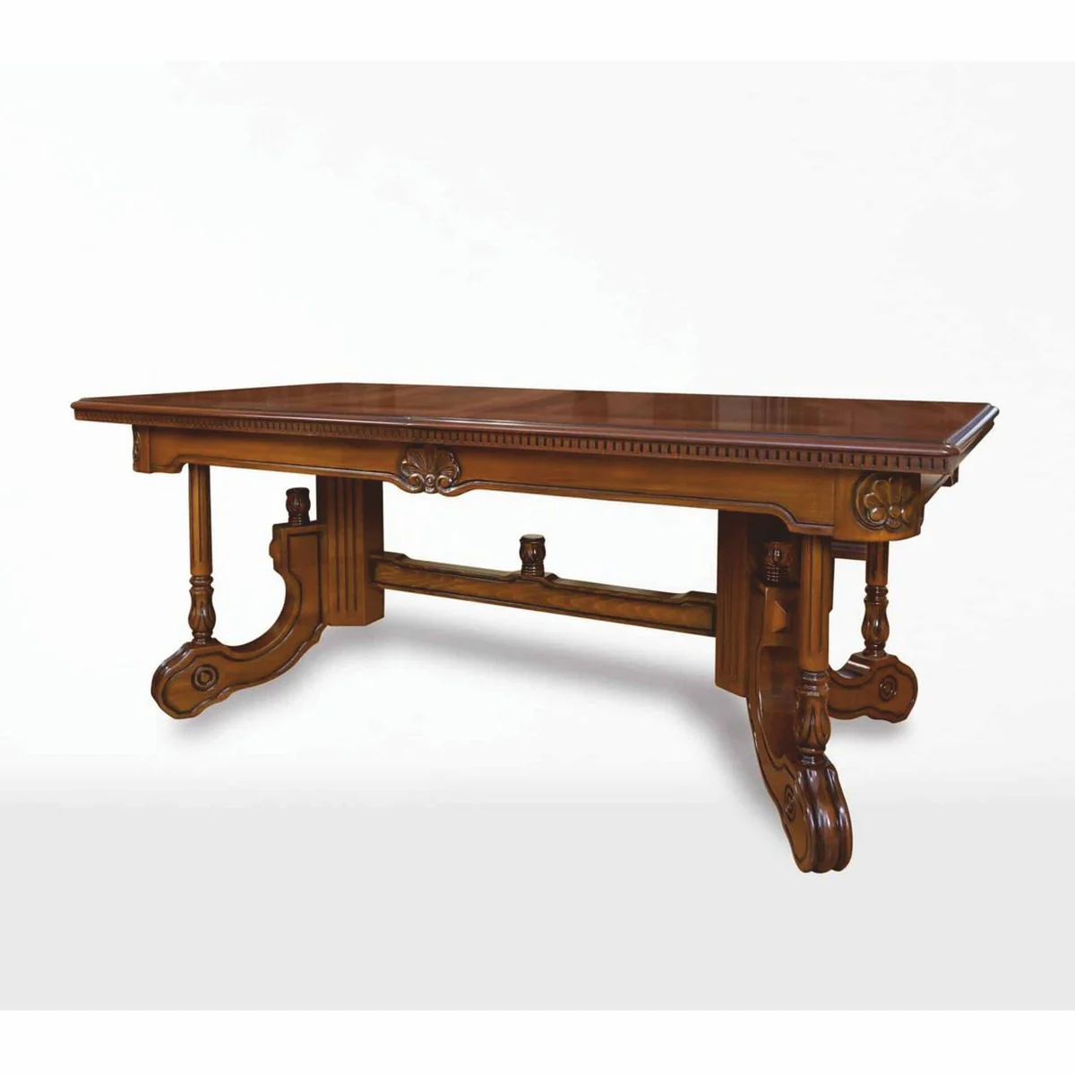 Casa Padrino mesa de comedor barroco de lujo marr¨®n oscuro / marr¨®n 200-276 cm - Muebles barrocos