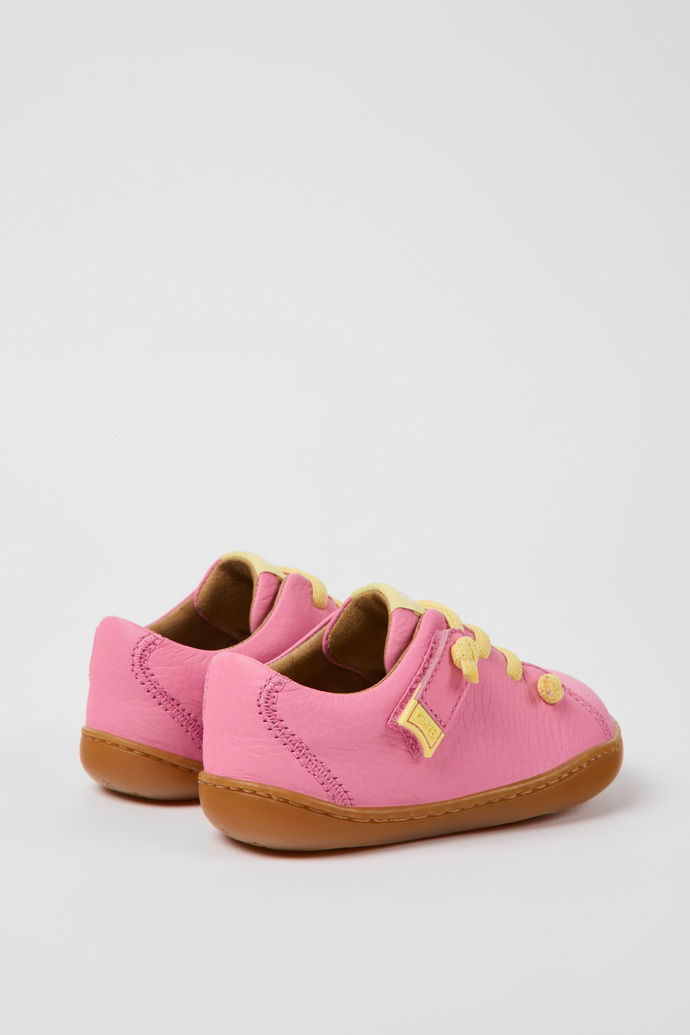 Peu Pink leather shoes for children