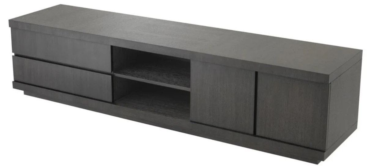 Casa Padrino mueble de televisi¨®n de lujo anthracite 220 x 52,5 x H. 53 cm - colecci¨®n de lujo