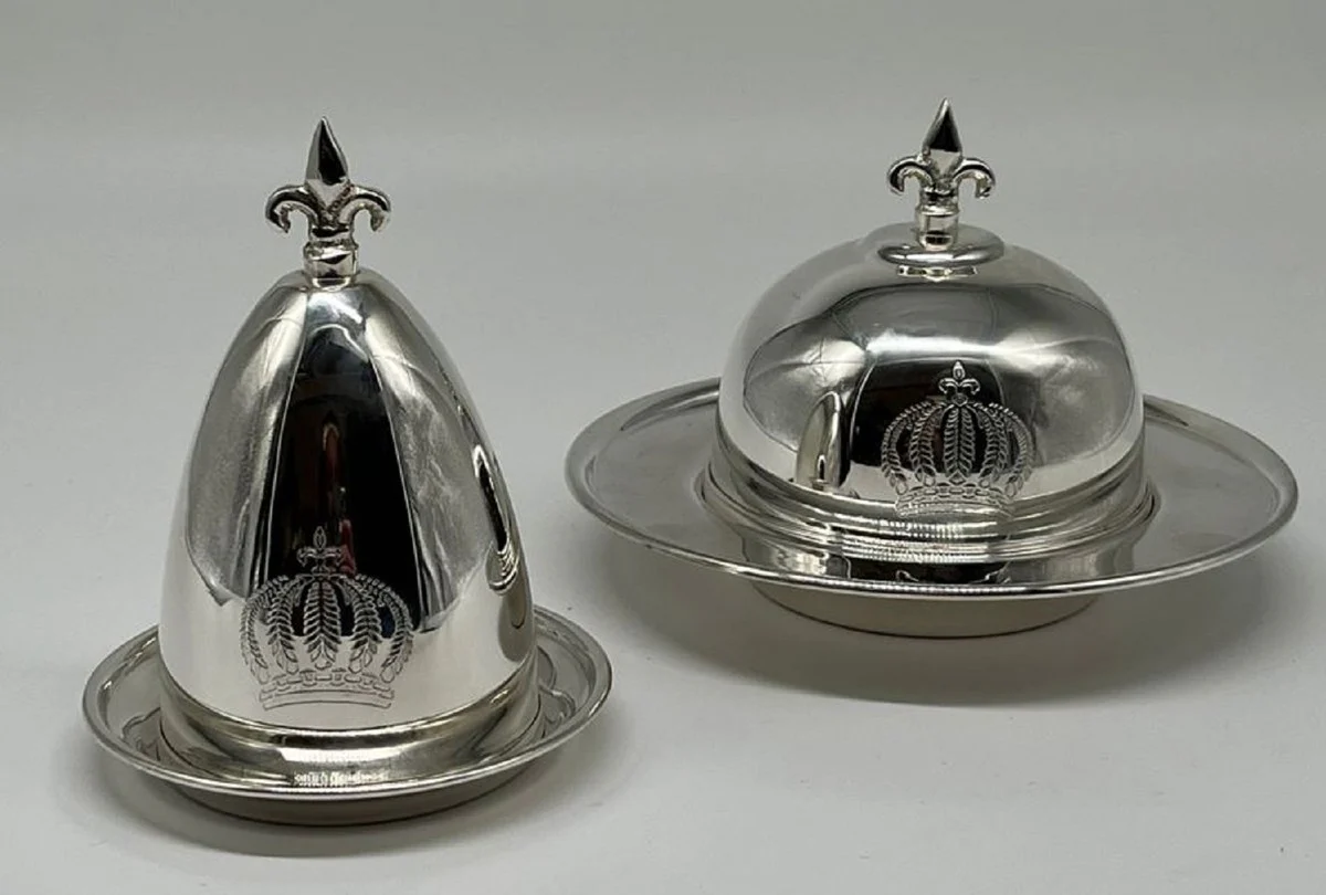 Pomp??s de Casa Padrino huevera barroco de lujo con tapa plata - dise?ada por Harald Gl??ckler