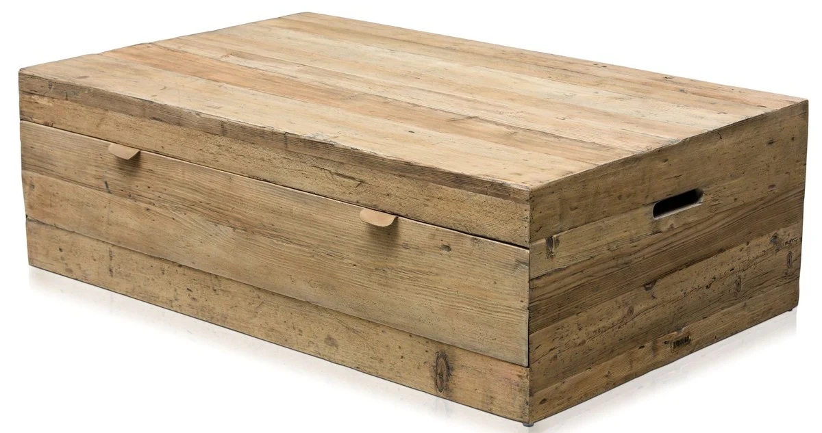 Casa Padrino country style coffee table with drawer natural colors 130 x 80 x H. 40 cm - Living Room Furniture in Country Style