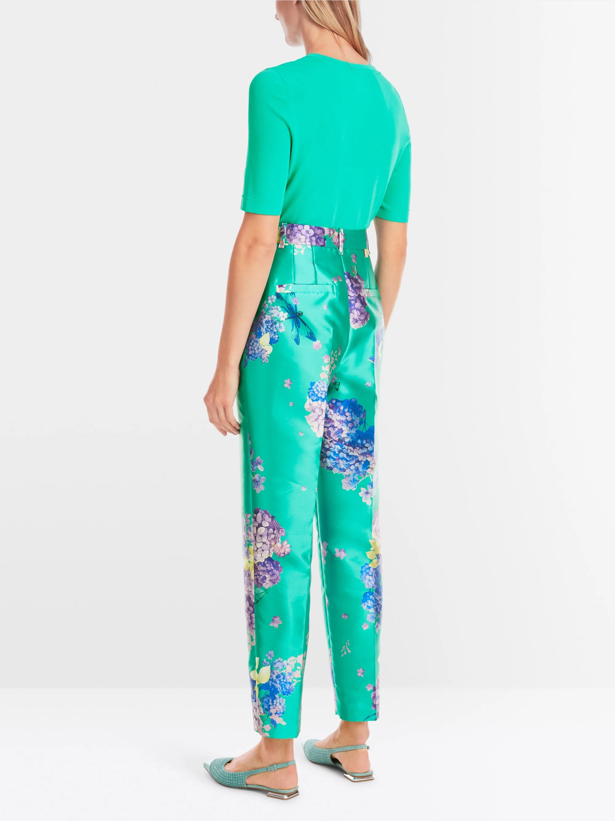 Marc-Cain FORDON printed high-waist trousers