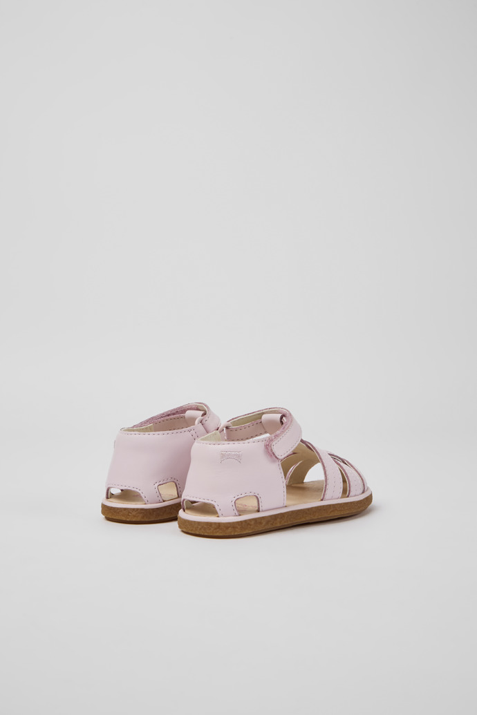 Miko Pink leather sandals for girl