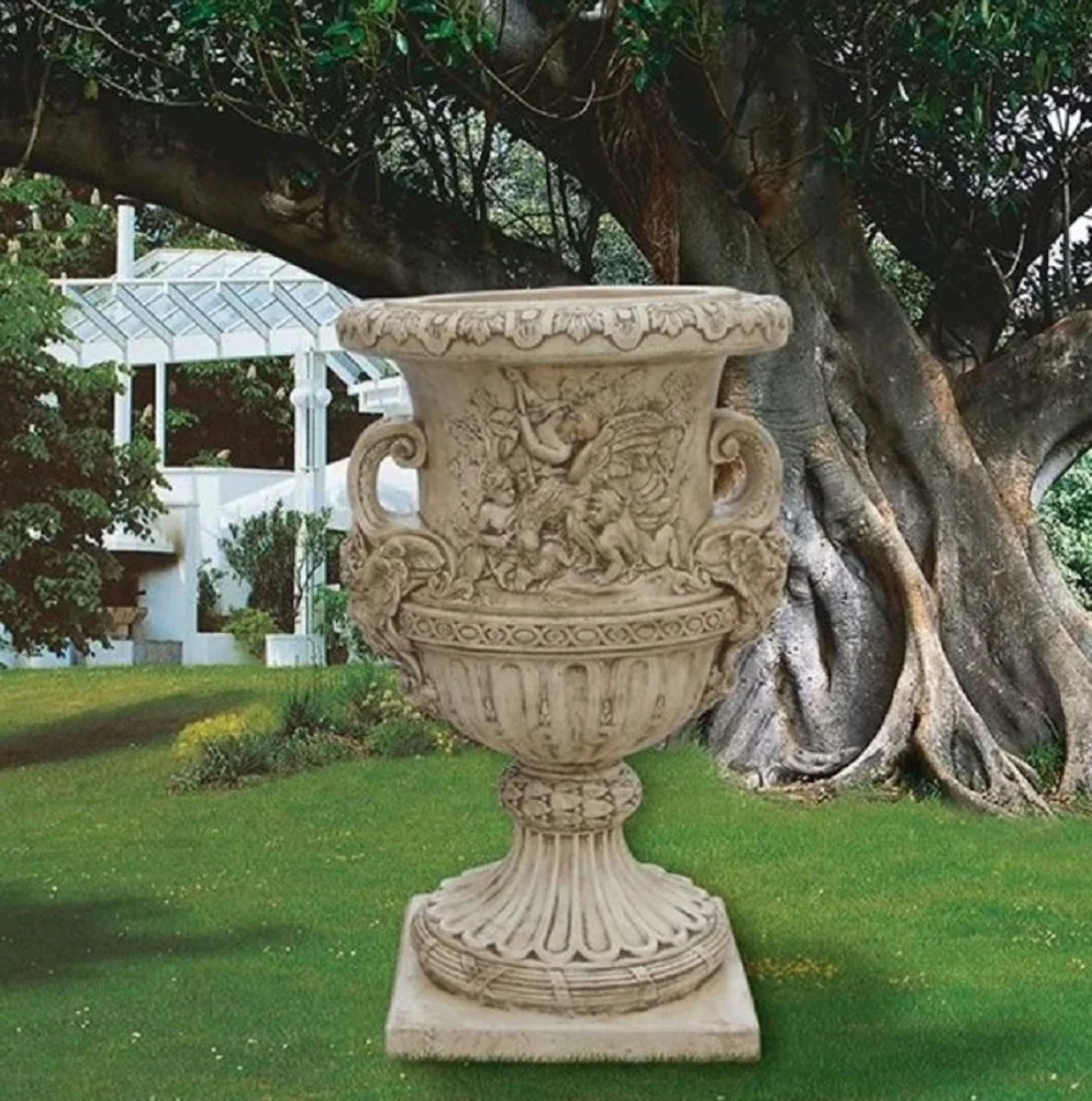 Casa Padrino maceta barroco de lujo beige antiguo ? 85 x A. 140 cm - Hecho en Italia