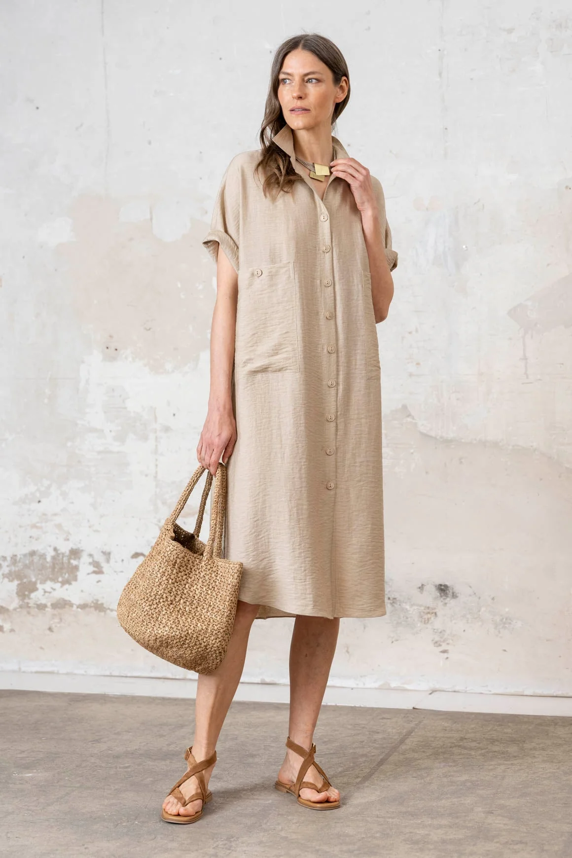 Rivera-spain Vestido Calcata camel