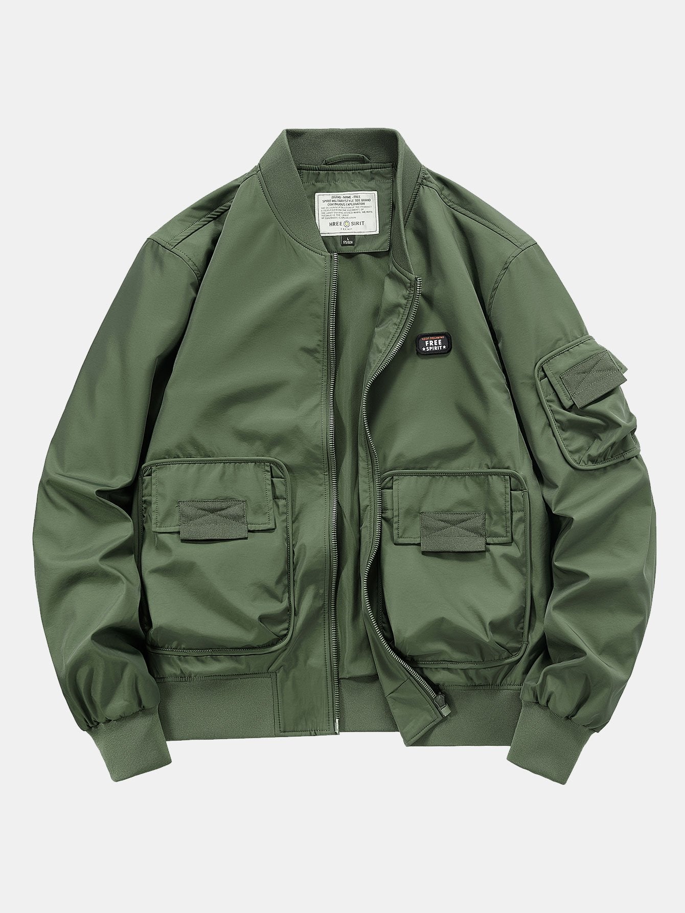Multi Pockets Bomber Jacket