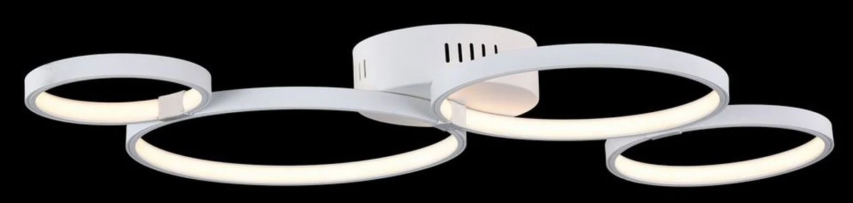 Casa Padrino aplique y luz de pared blanco 74 x 44 x H. 7 cm - Luz LED Moderna