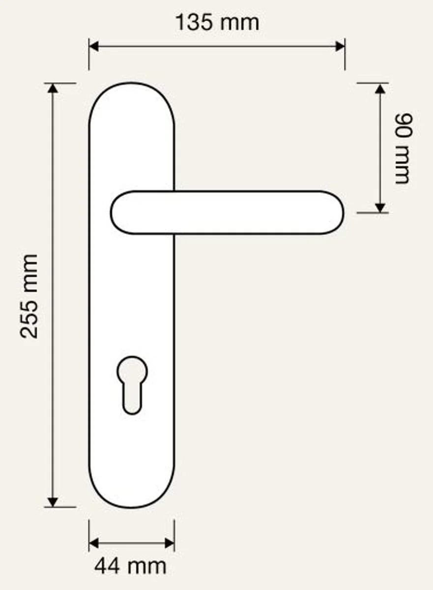 Casa Padrino conjunto de manija de puerta barroco latón patinado 13,5 x H. 25,5 cm - Muebles Barroco