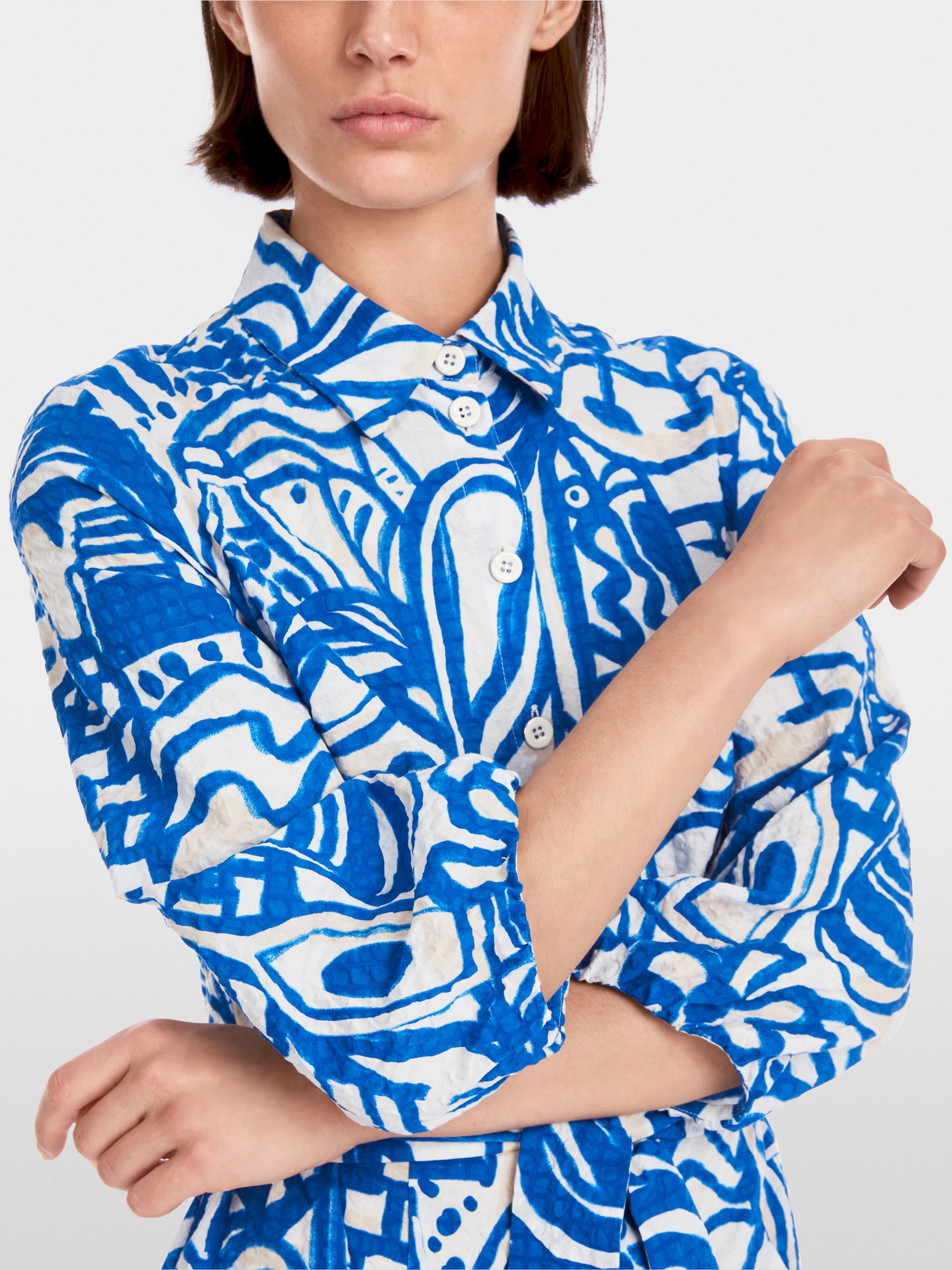 Marc-Cain Shirt dress with painting print